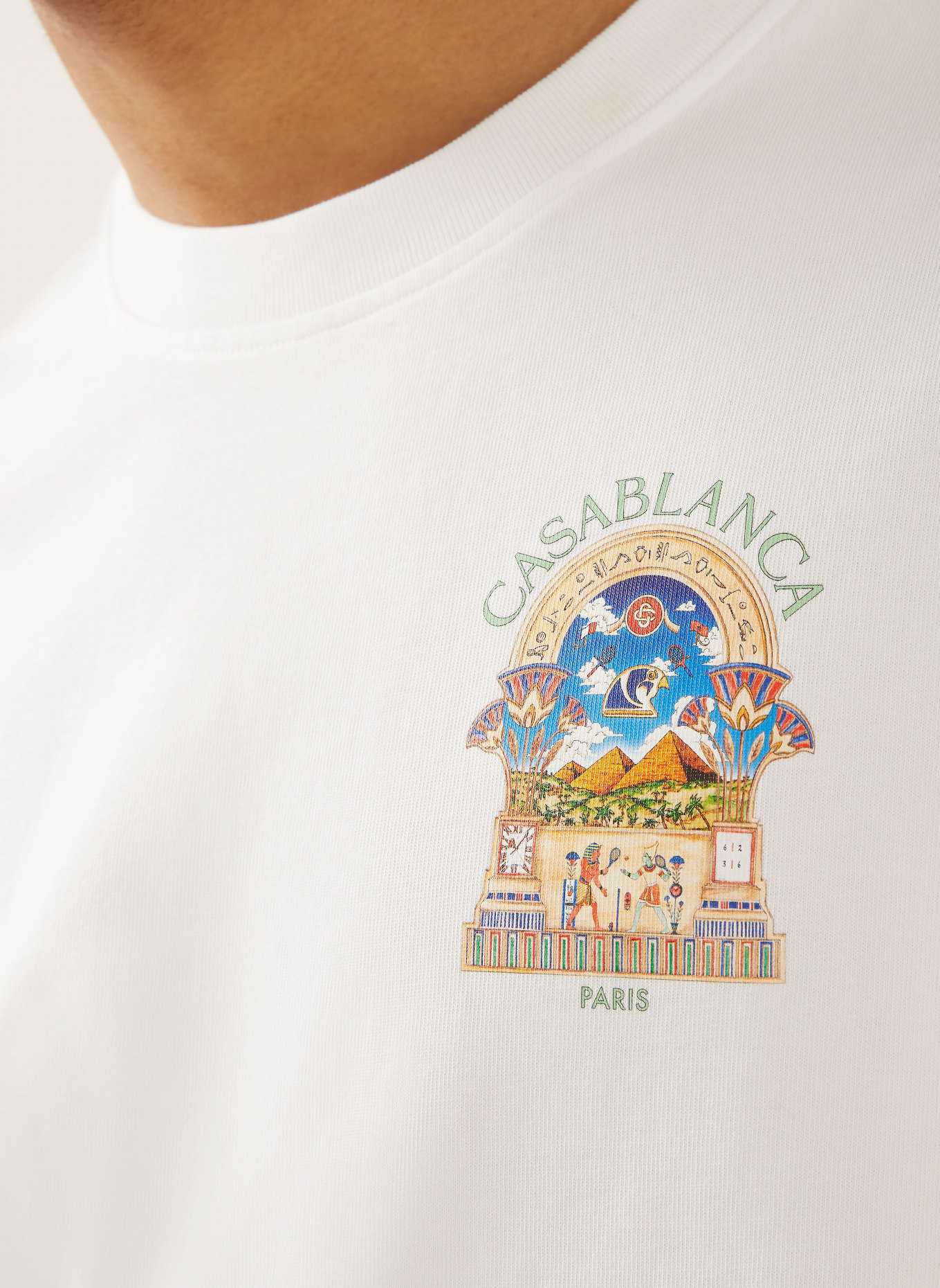 Casablanca T-shirt: WIT / ROOD / BLAUW