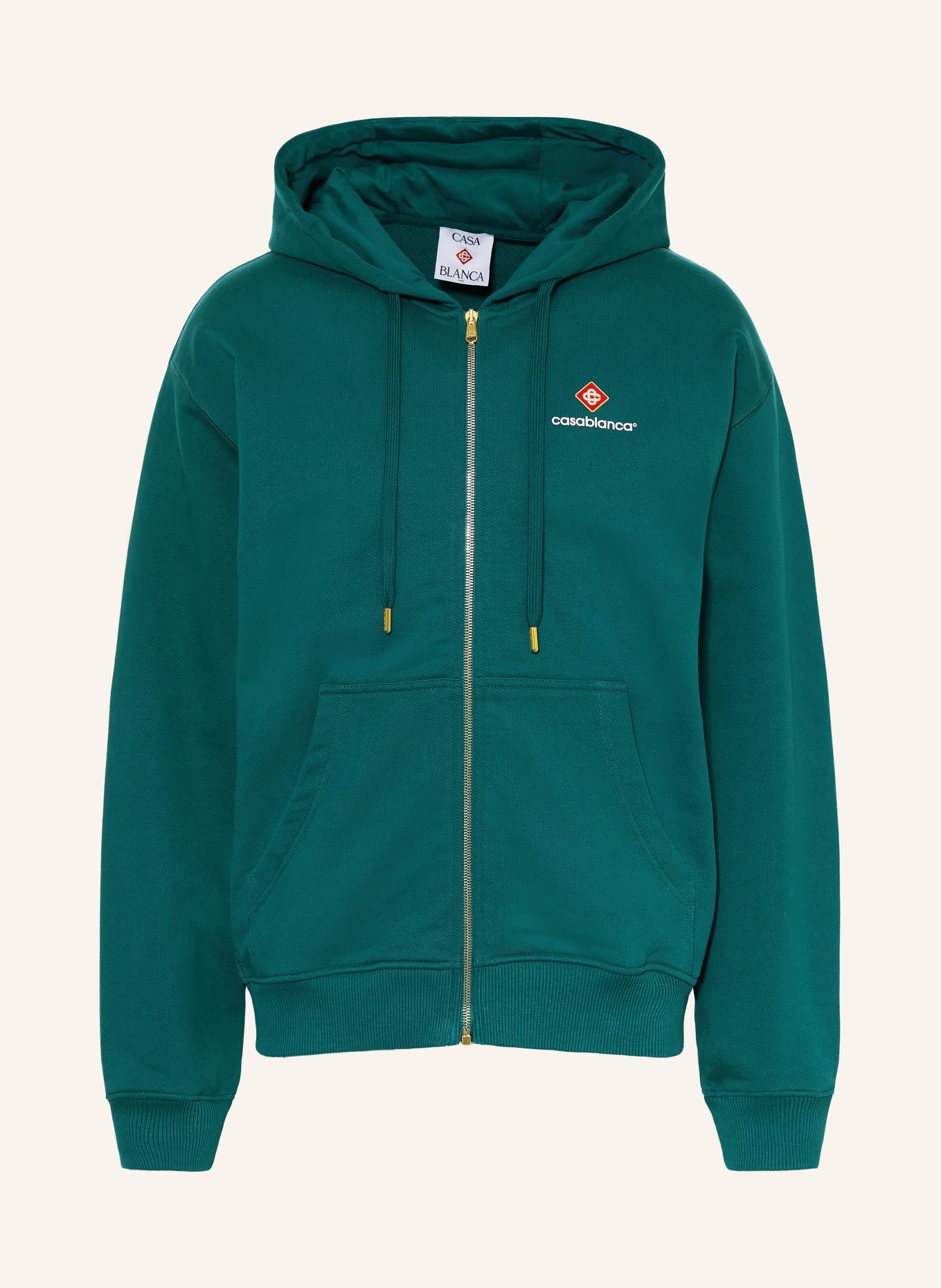 Casablanca Zip-up sweatshirt: GREEN
