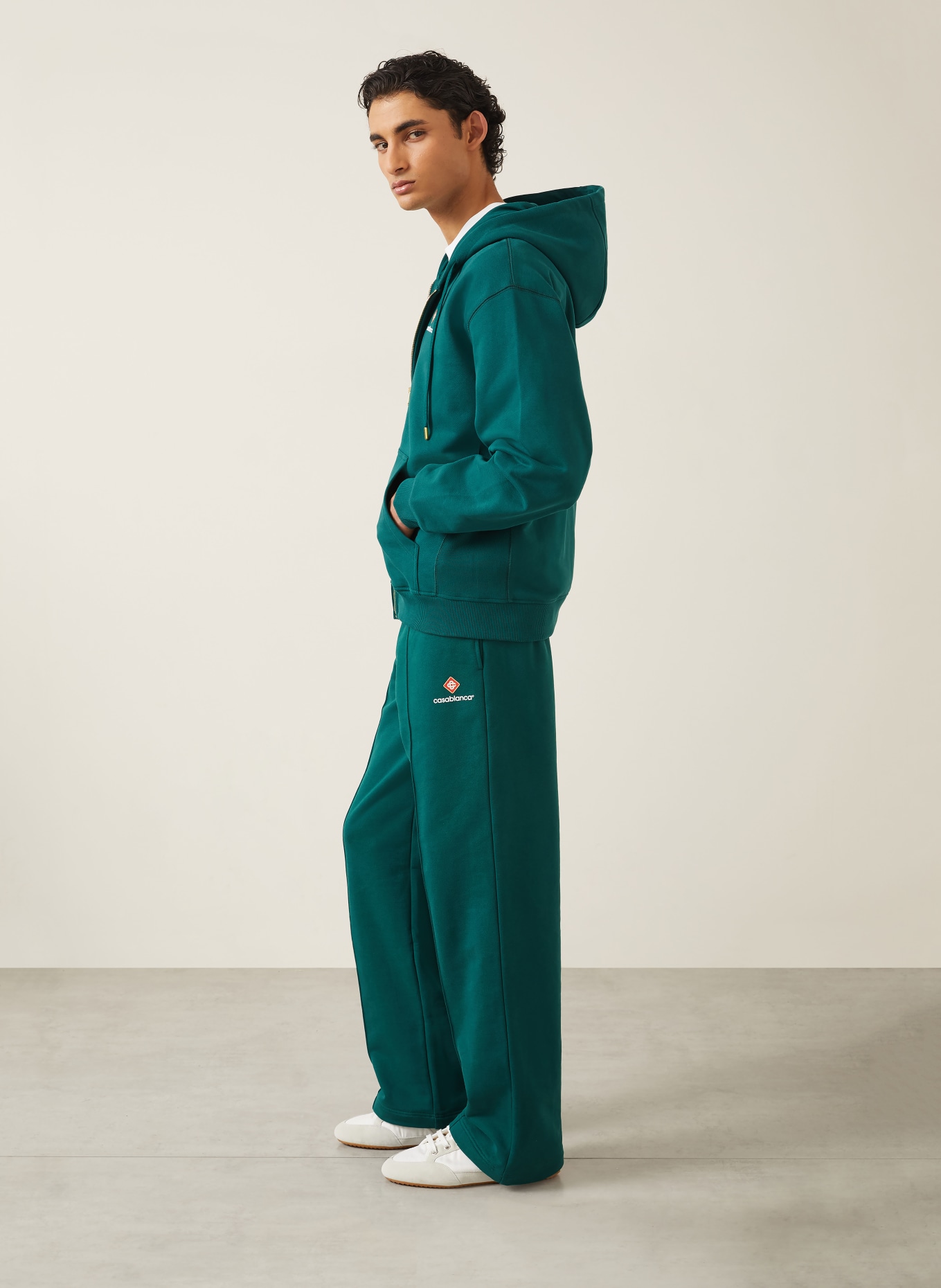 Casablanca Zip-up sweatshirt: GREEN