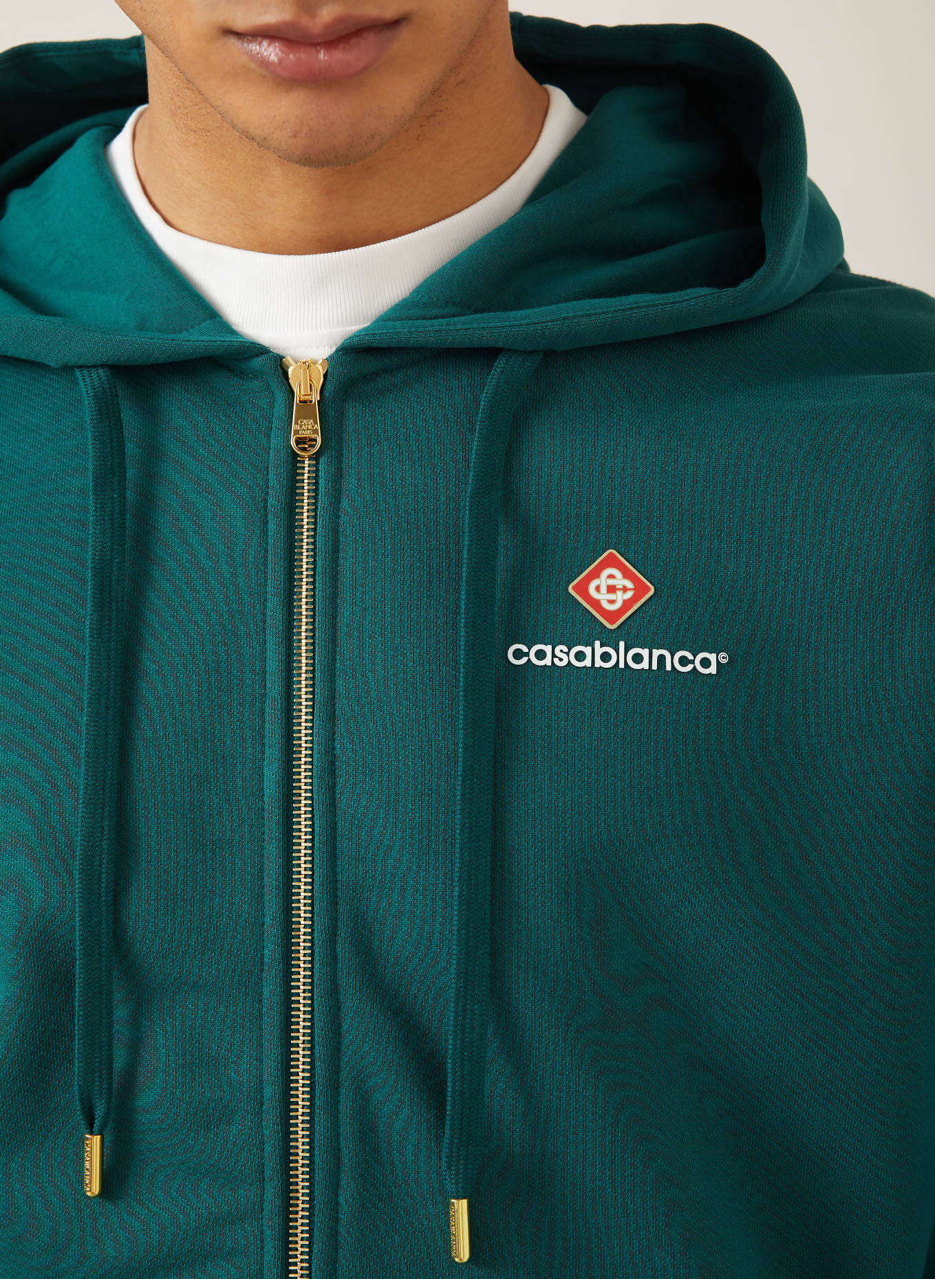 Casablanca Zip-up sweatshirt: GREEN