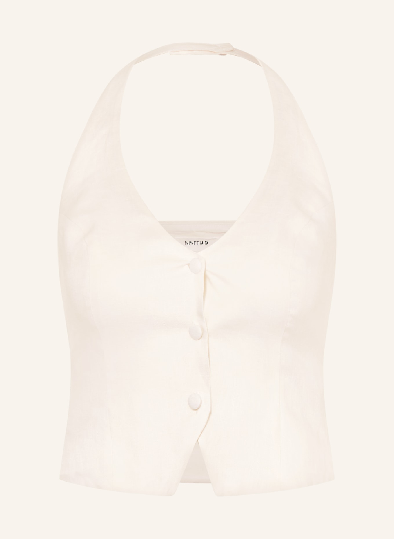 NINETY-9 Leinentop EIRA: WEISS