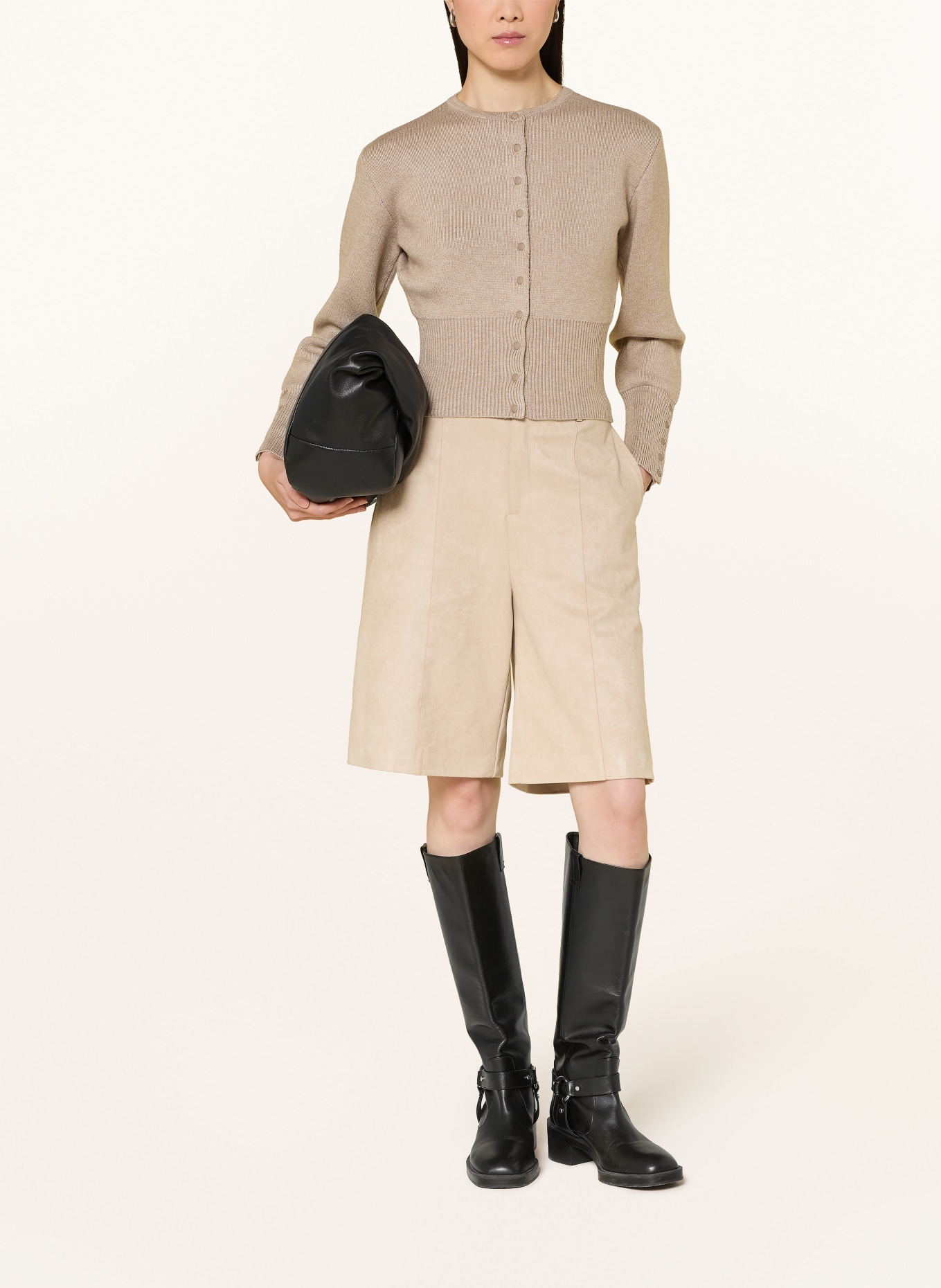 NINETY-9 Strickjacke FAYE: BEIGE