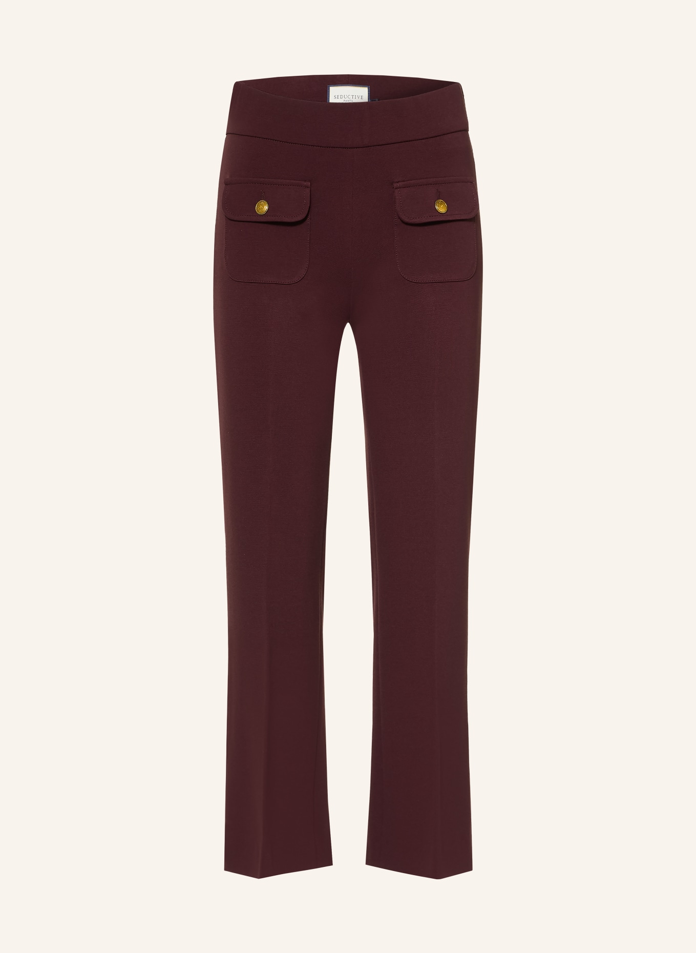 SEDUCTIVE NANETTE EASY KICK Trousers: DARK RED
