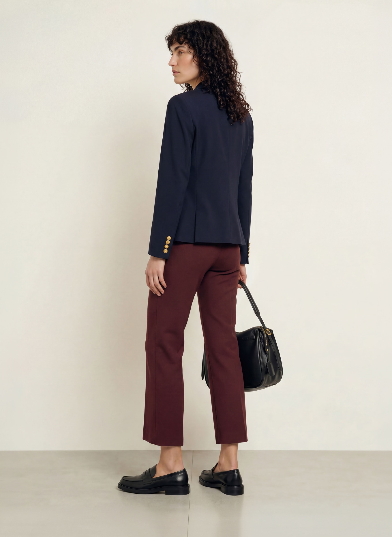 SEDUCTIVE NANETTE EASY KICK Trousers: DARK RED