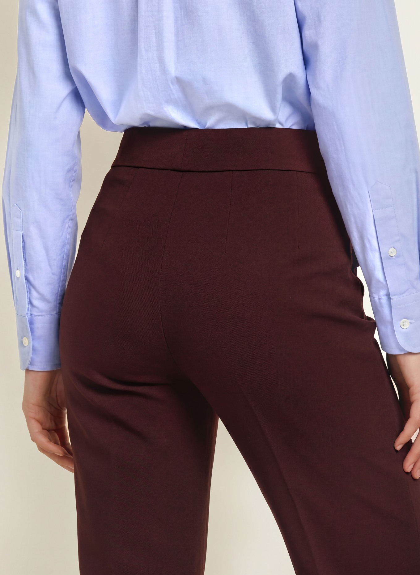 SEDUCTIVE NANETTE EASY KICK Trousers: DARK RED