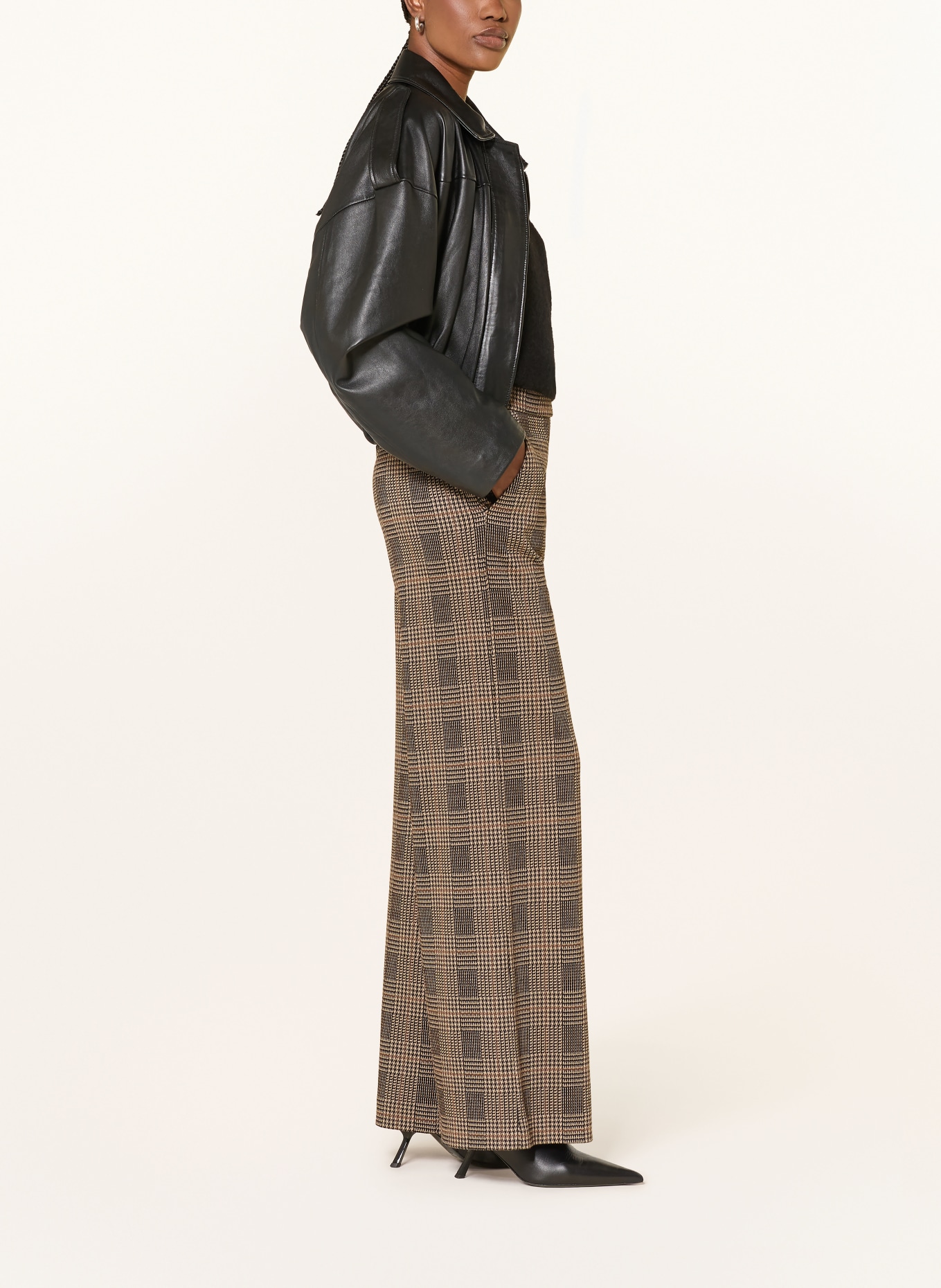 SEDUCTIVE Marlenehose NALEY aus Jersey: DUNKELBRAUN / BRAUN / BEIGE