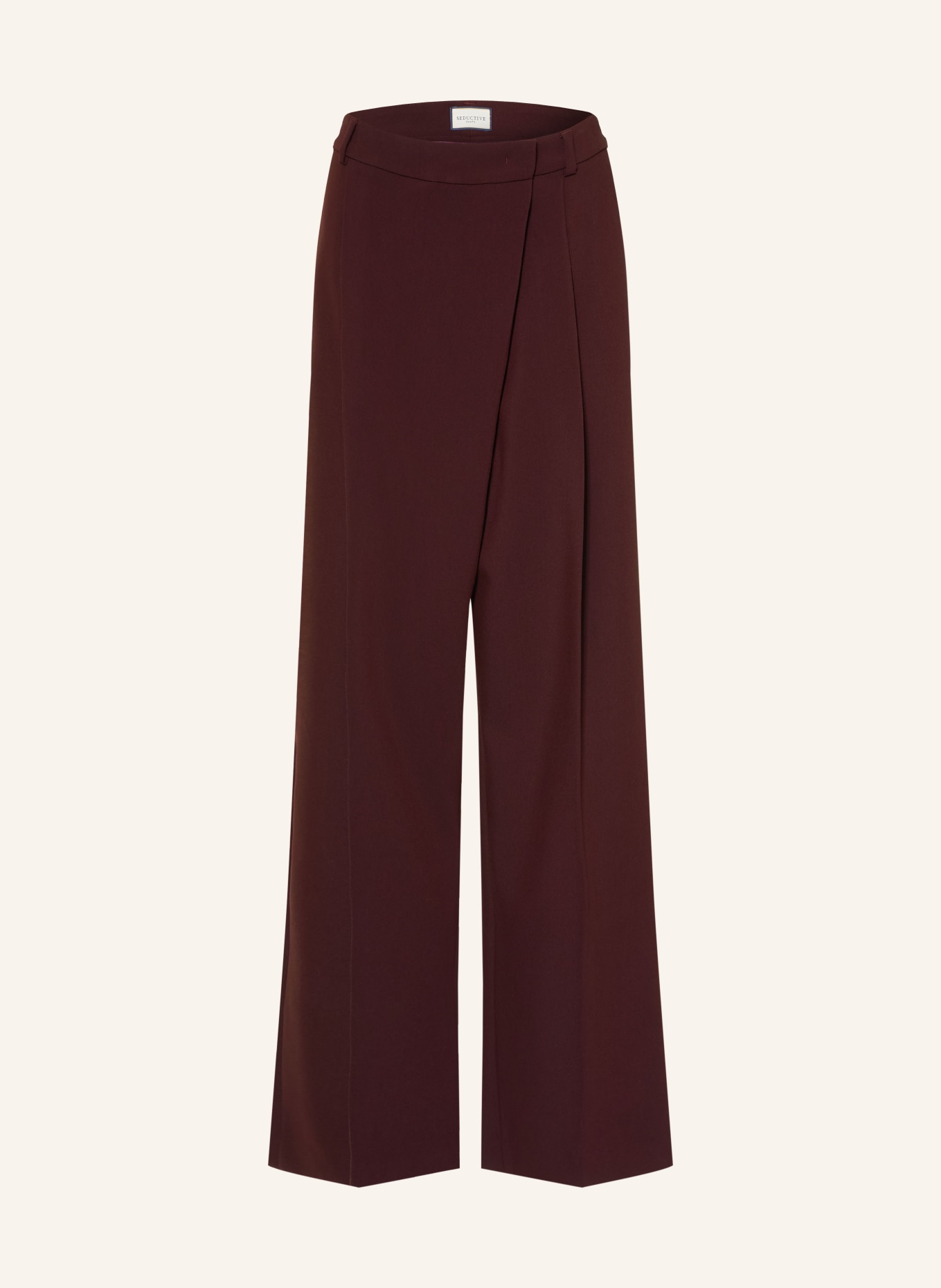 SEDUCTIVE GILLIAN wide-leg trousers: DARK RED