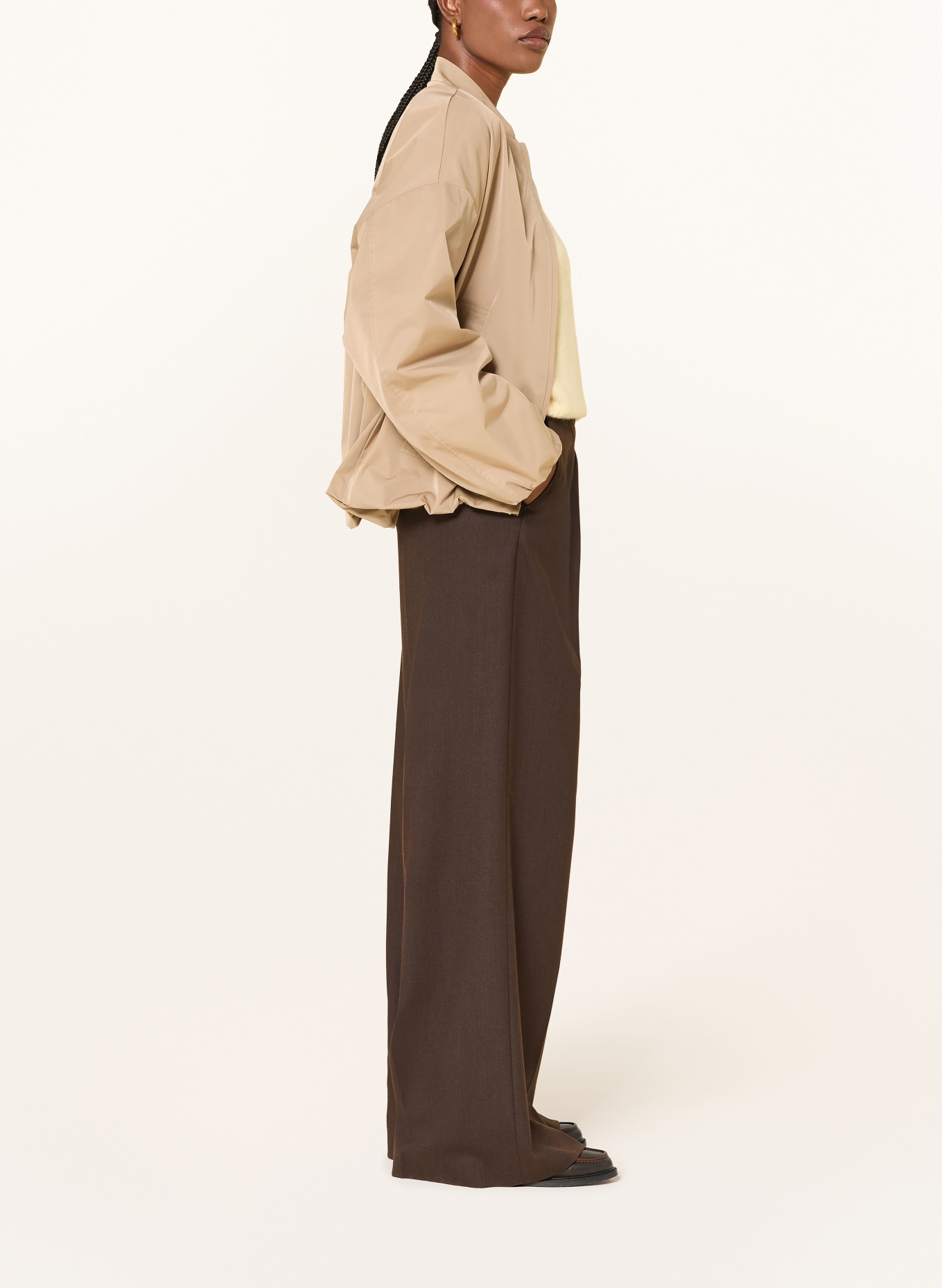 SEDUCTIVE Marlenehose CHRISSY aus Flanell: BRAUN