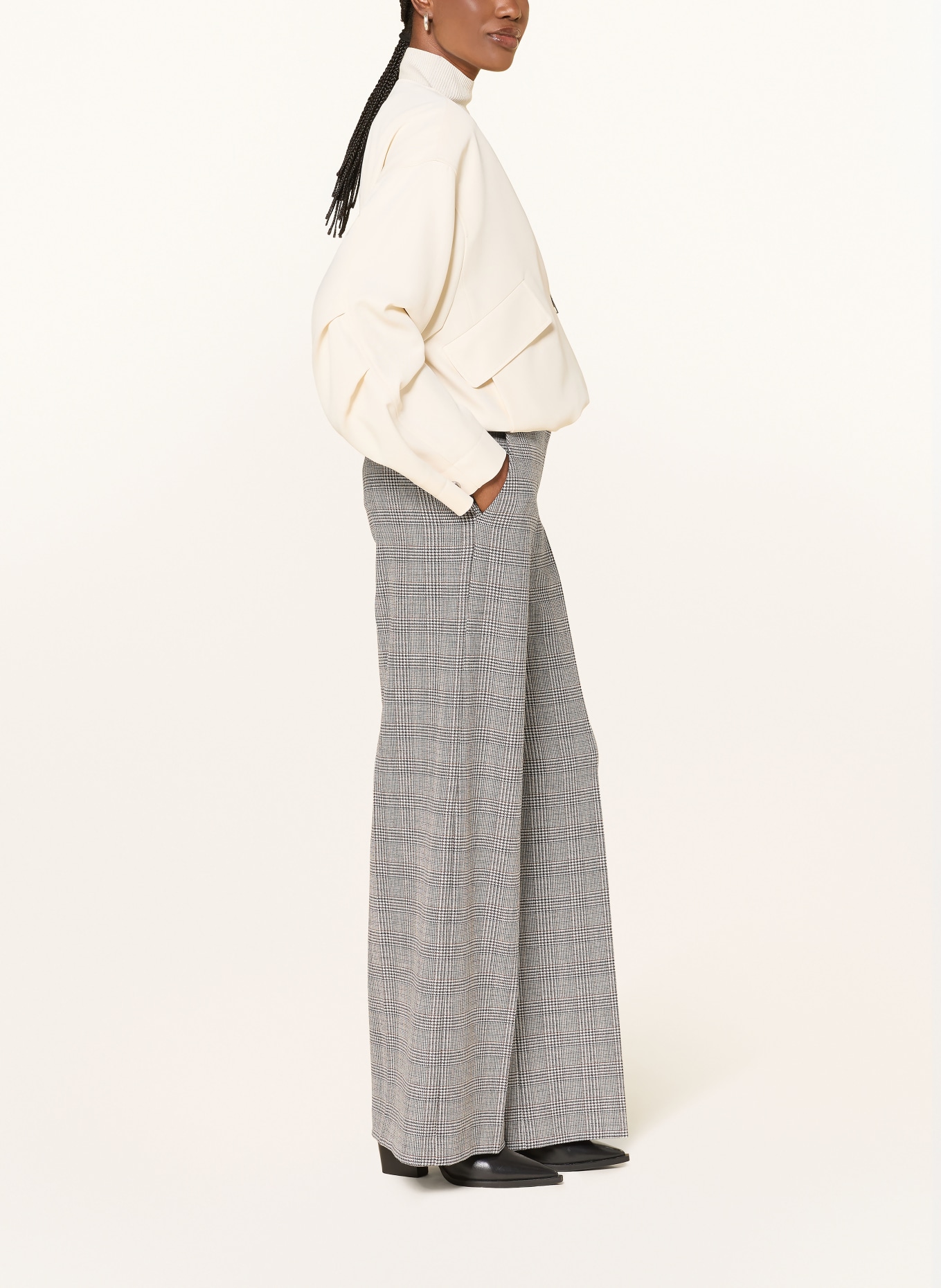 SEDUCTIVE Marlene-broek SHILOH: DONKERGRIJS / BRUIN / ECRU