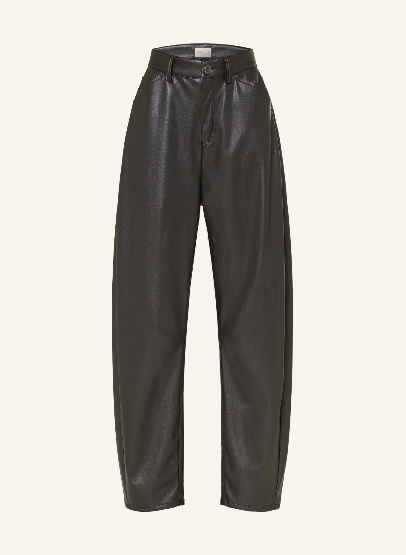 SEDUCTIVE 7/8-Hose MICKIE in Lederoptik: SCHWARZ