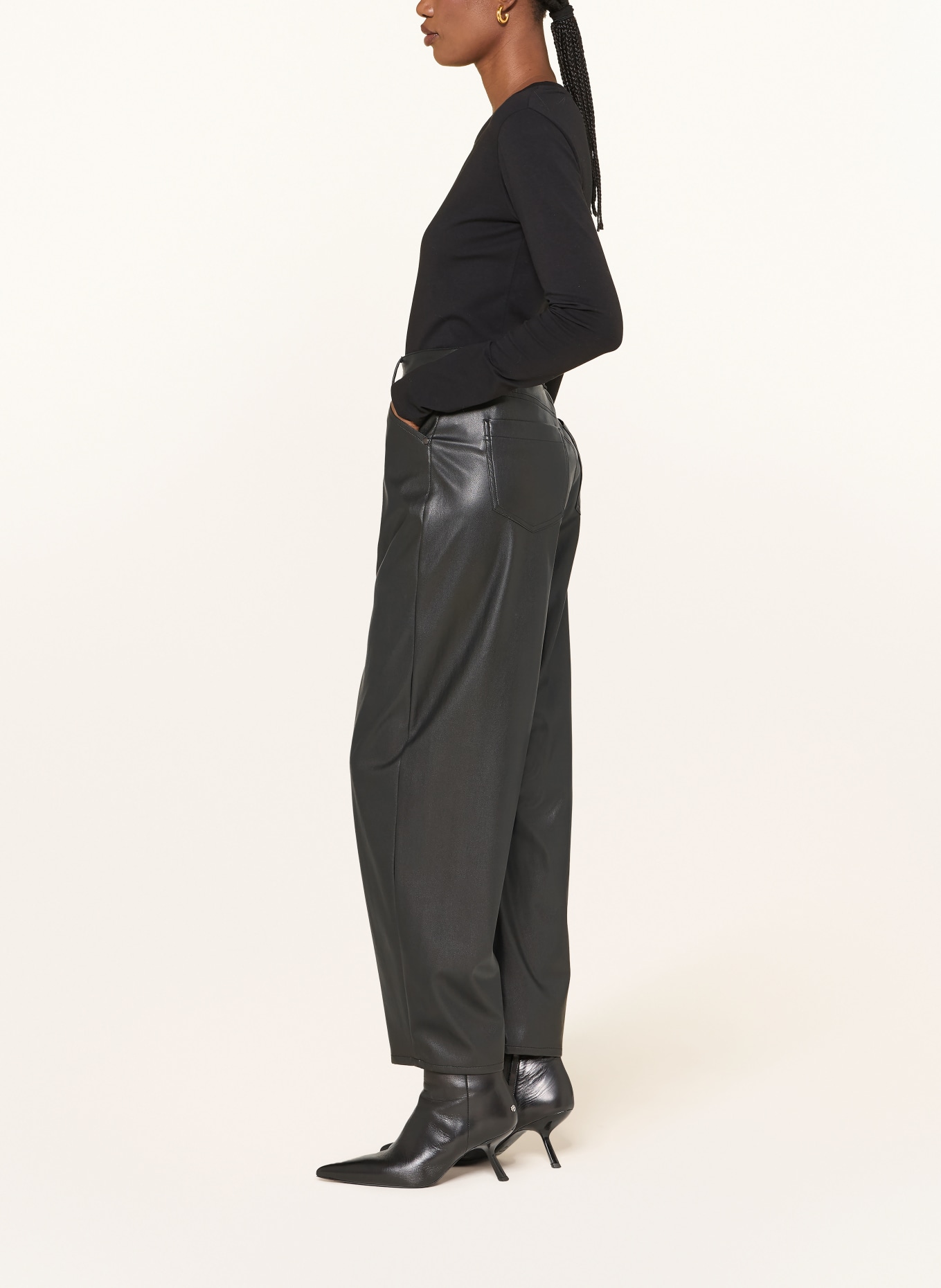 SEDUCTIVE 7/8-Hose MICKIE in Lederoptik: SCHWARZ