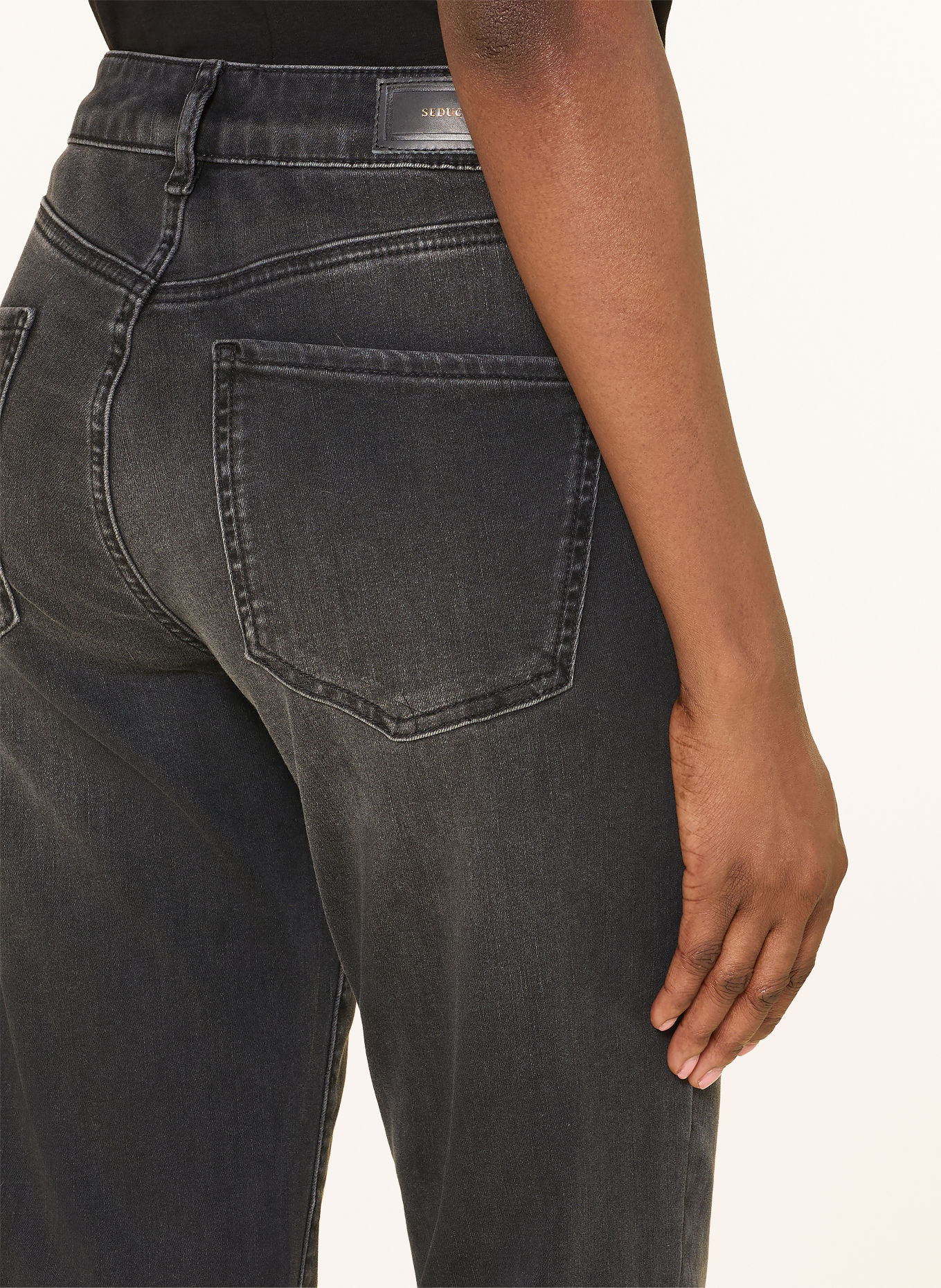 SEDUCTIVE Cropped Jeans CAREN: 975 Authentic Grey