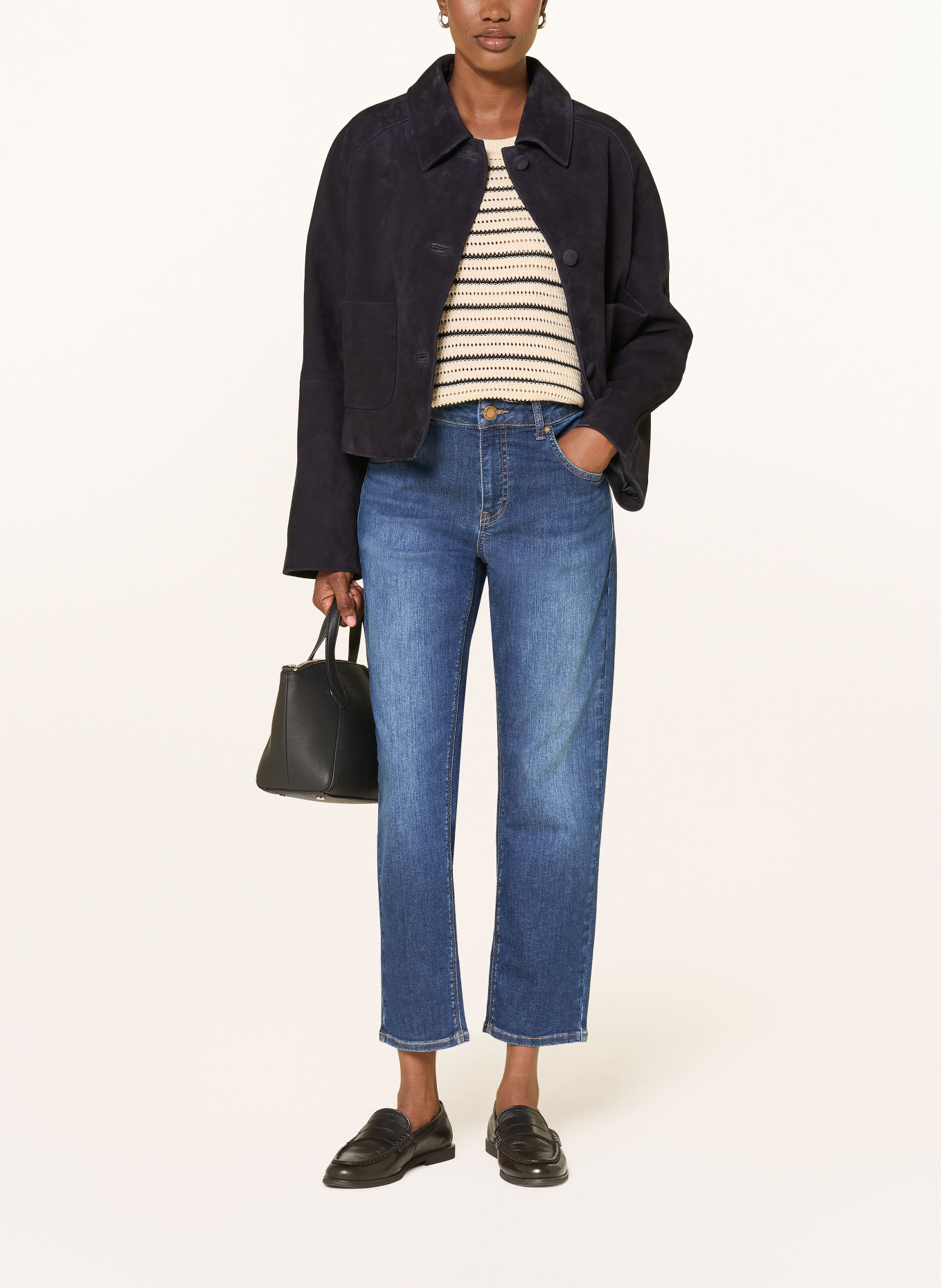 SEDUCTIVE Jeansy cropped CAREN: 858 moonlight blue