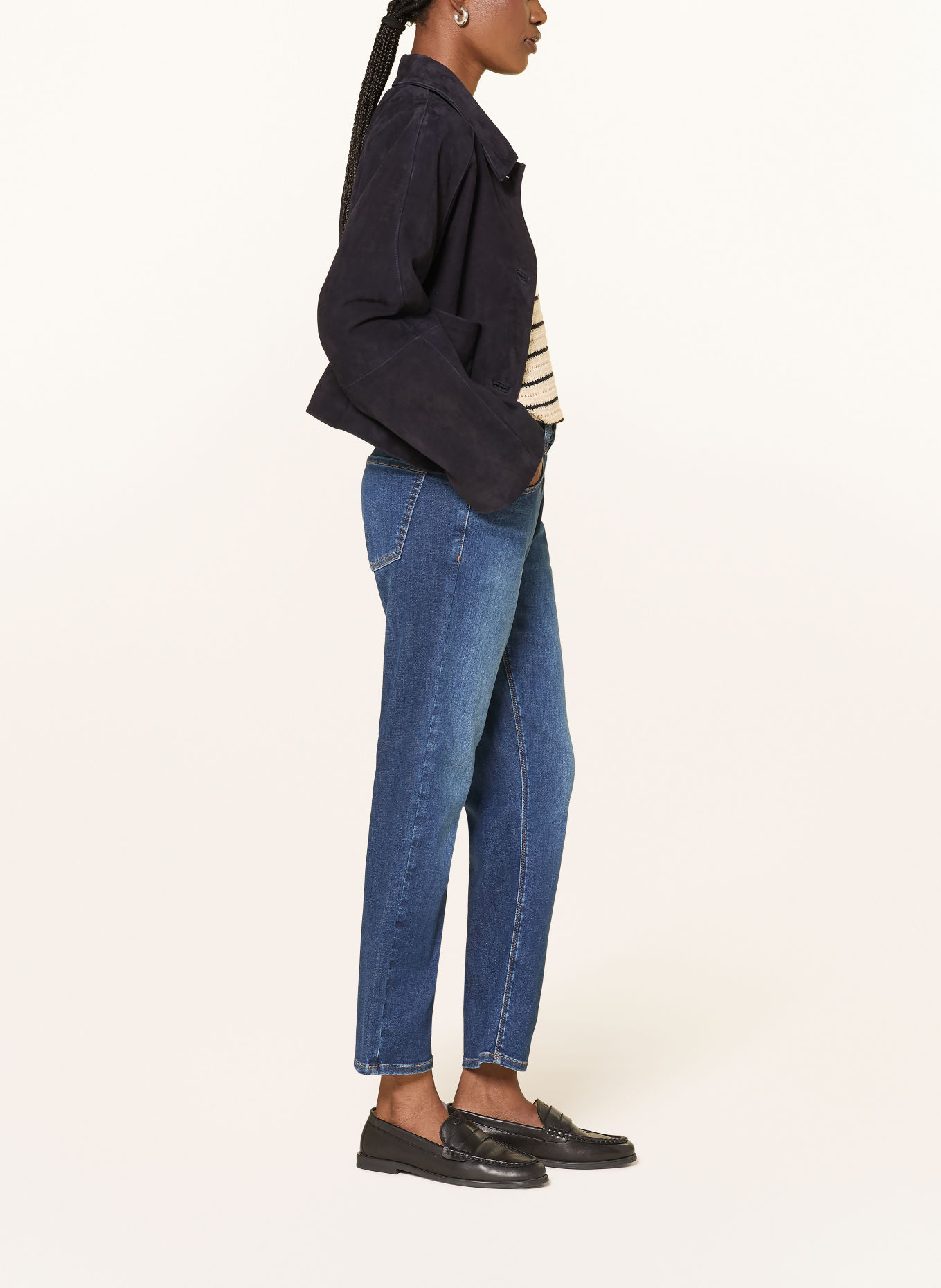 SEDUCTIVE Jeansy cropped CAREN: 858 moonlight blue