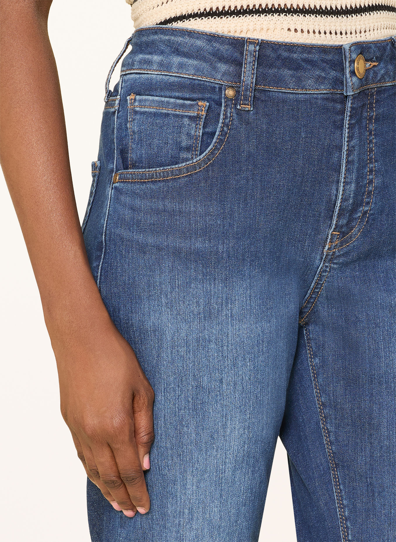 SEDUCTIVE Jeansy cropped CAREN: 858 moonlight blue