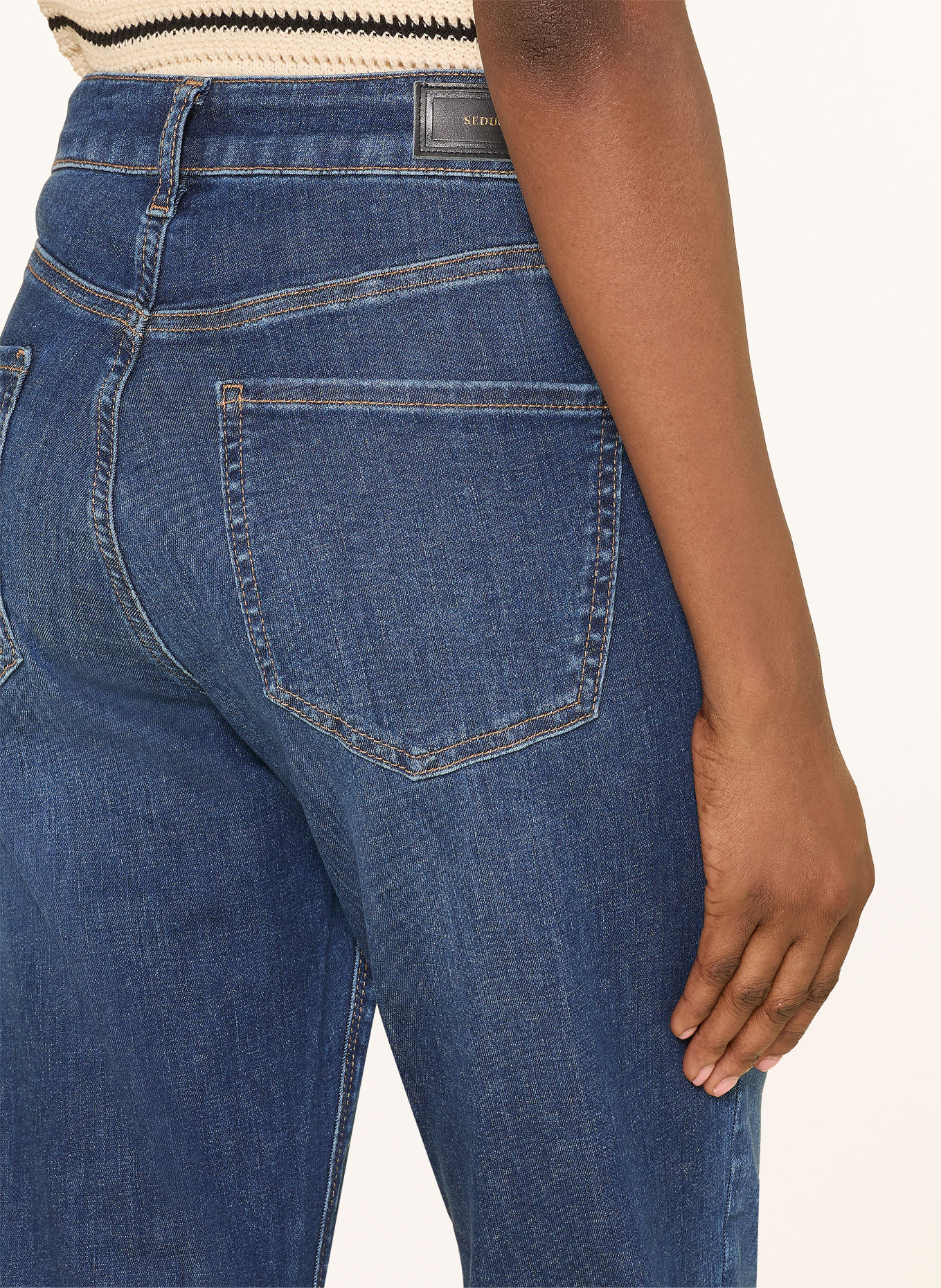 SEDUCTIVE Jeansy cropped CAREN: 858 moonlight blue