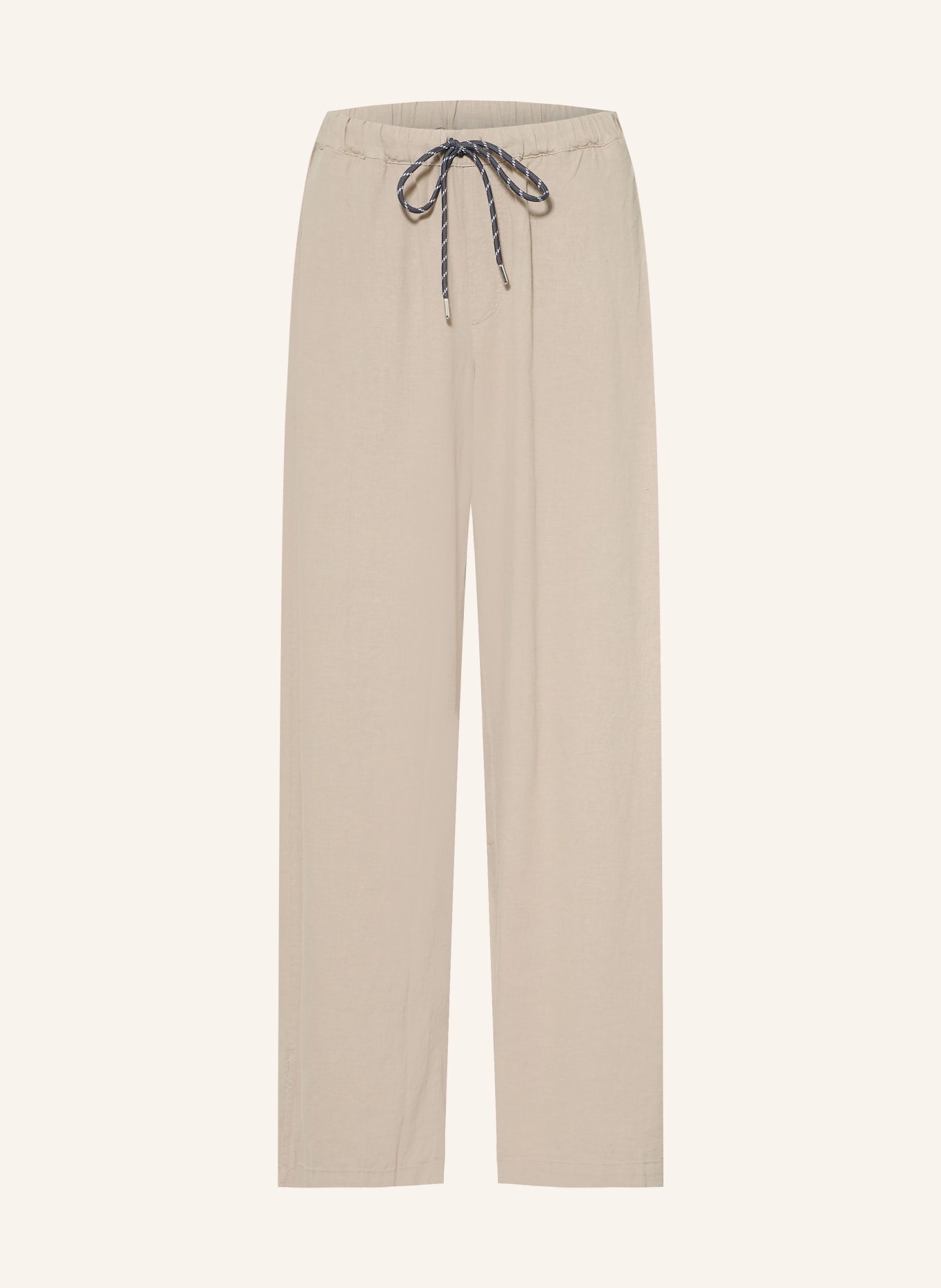 10DAYS Marlenehose mit Leinen: BEIGE