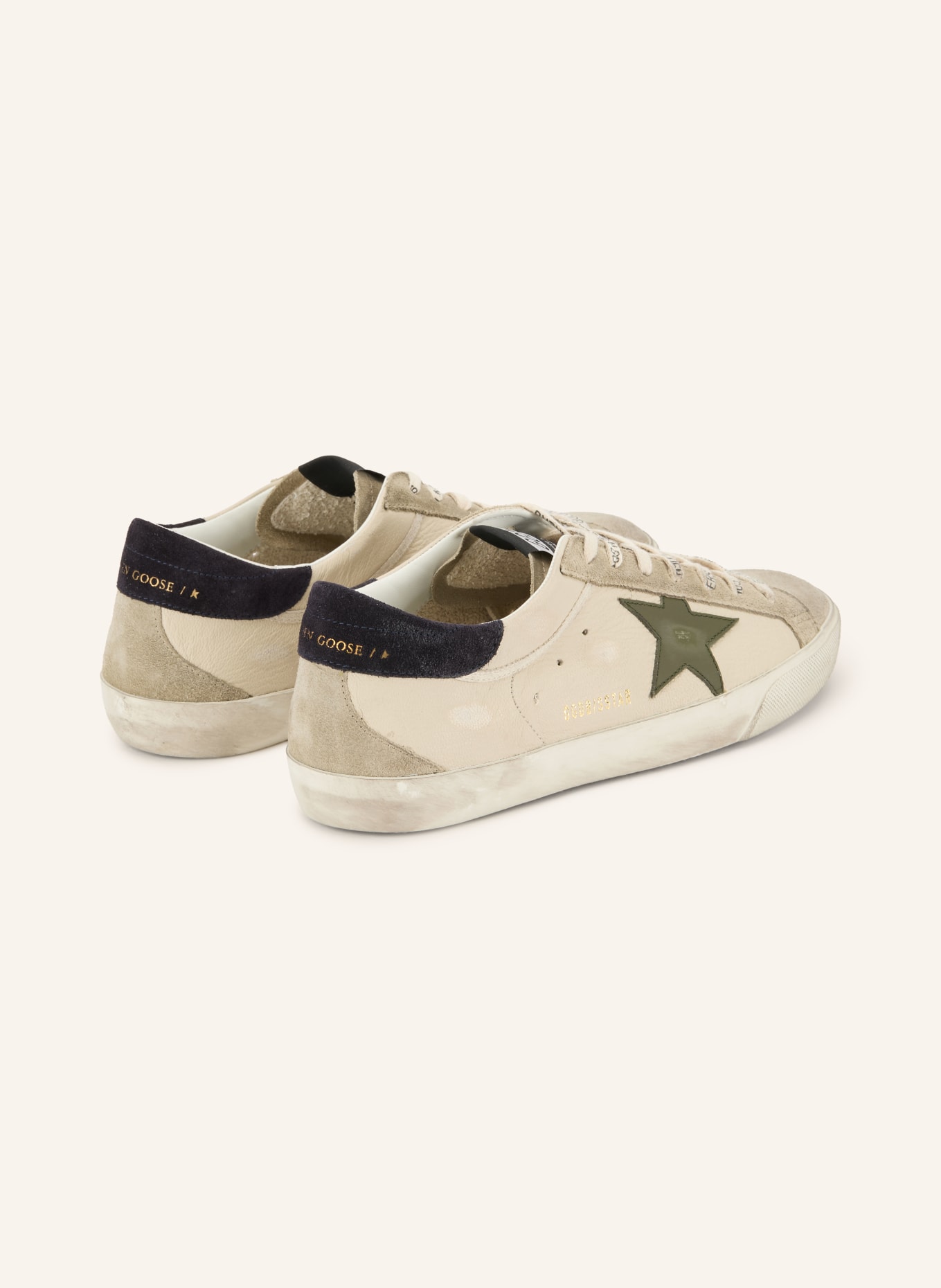 GOLDEN GOOSE Sneakers SUPER-STAR: LICHTGRIJS / DONKERGRIJS / GRIJS