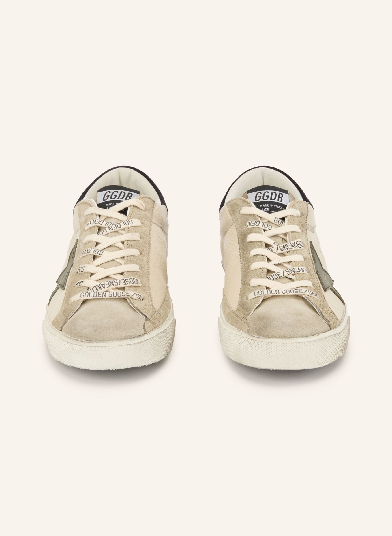 GOLDEN GOOSE Sneakers SUPER-STAR: LICHTGRIJS / DONKERGRIJS / GRIJS