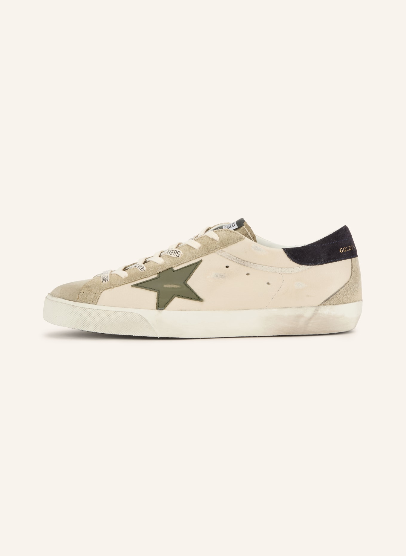 GOLDEN GOOSE Sneakers SUPER-STAR: LICHTGRIJS / DONKERGRIJS / GRIJS