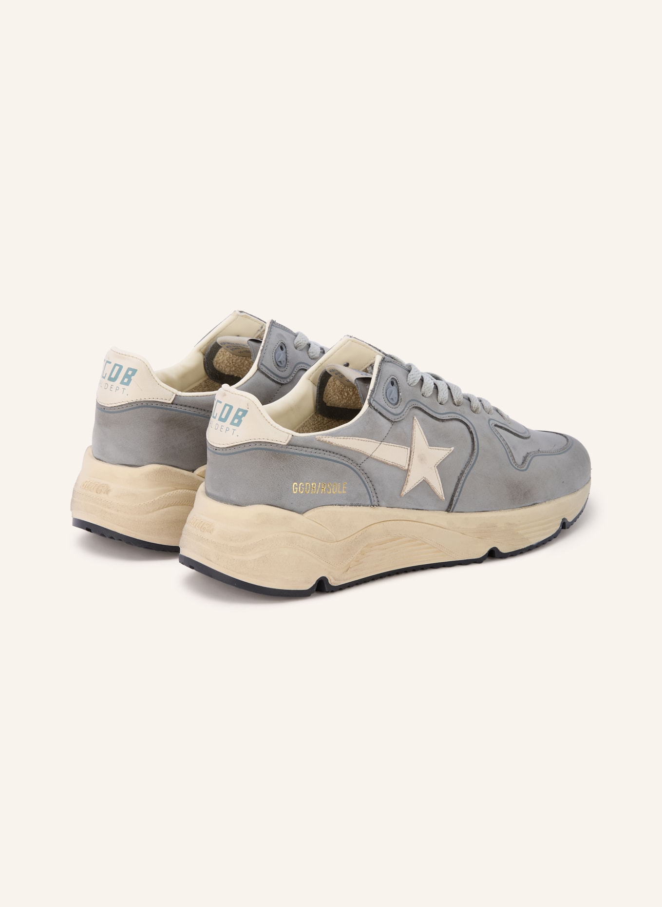 GOLDEN GOOSE Sneaker RUNNING SOLE: BLAUWGRIJS / CRÈME
