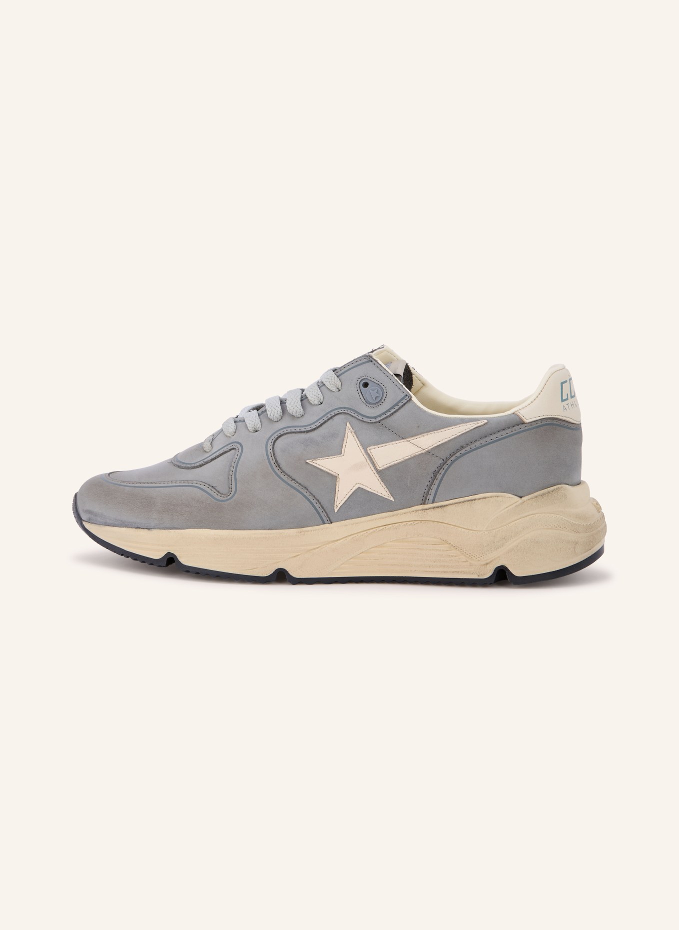 GOLDEN GOOSE Sneaker RUNNING SOLE: BLAUWGRIJS / CRÈME