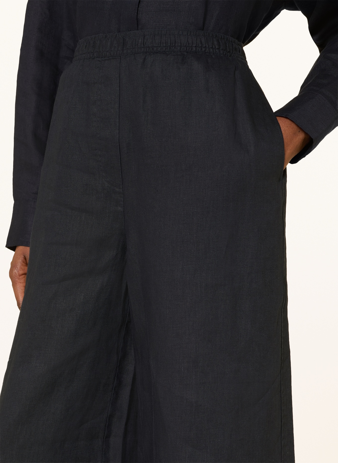 COS Culotte aus Leinen: DUNKELBLAU