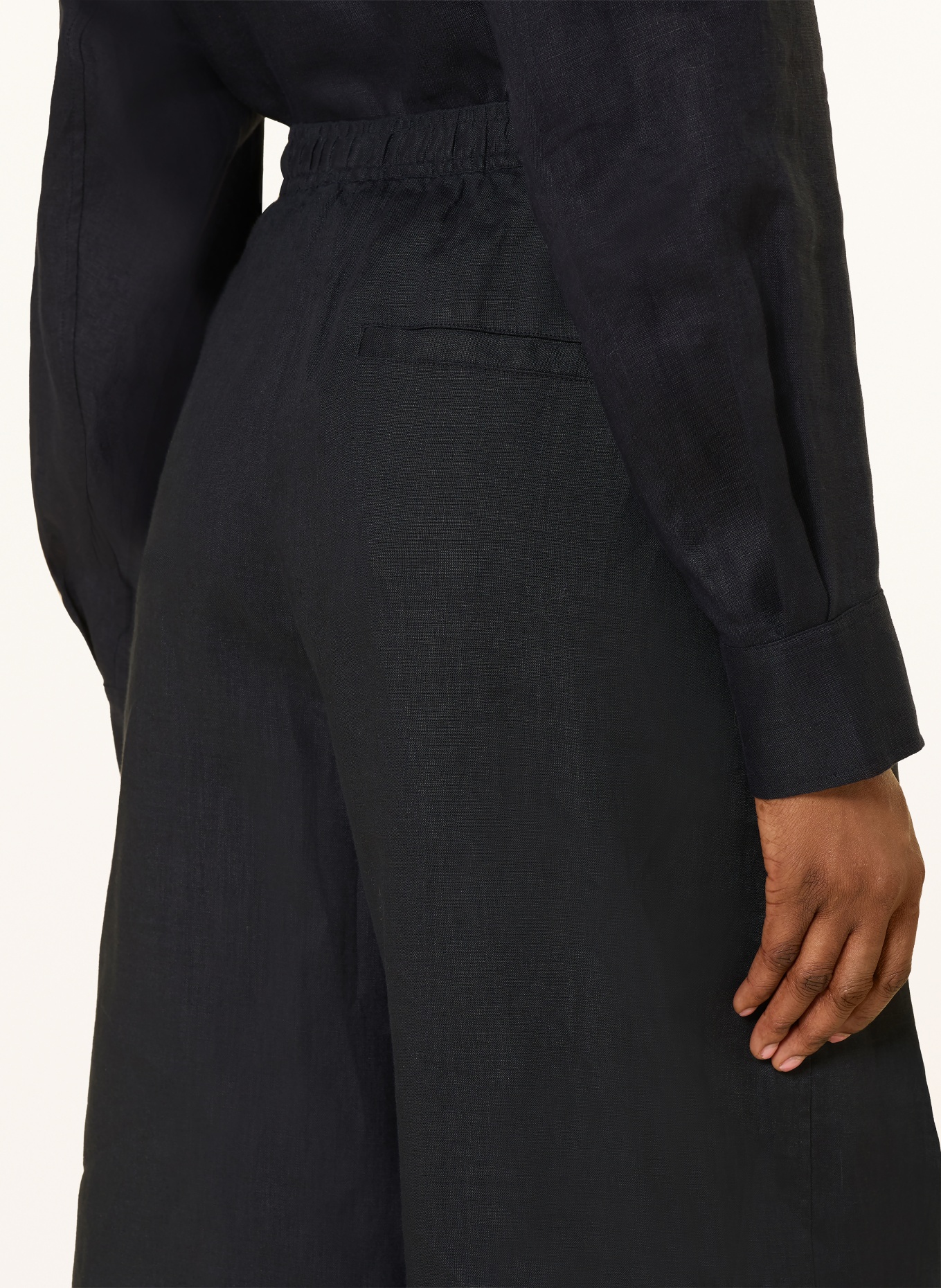 COS Culotte aus Leinen: DUNKELBLAU