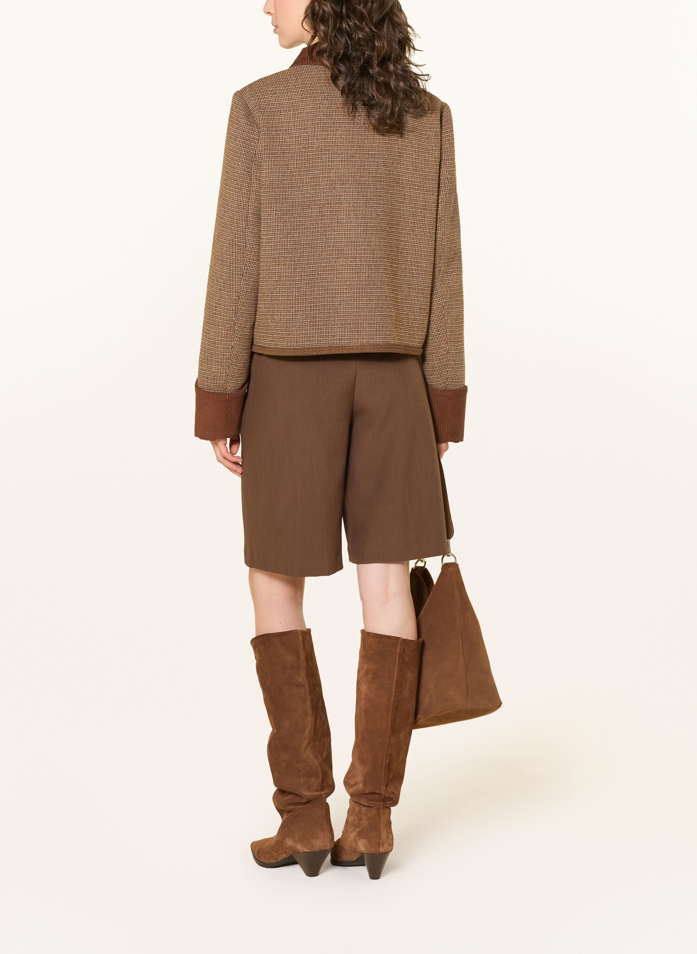 SOFIE SCHNOOR Kastenjacke KAMIKKASW aus Tweed: BRAUN / COGNAC / BEIGE