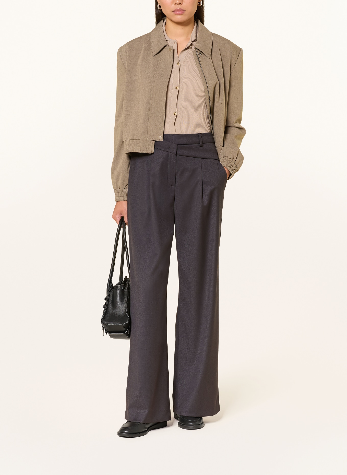SEDUCTIVE AMALYA Wide-leg trousers: DARK GRAY