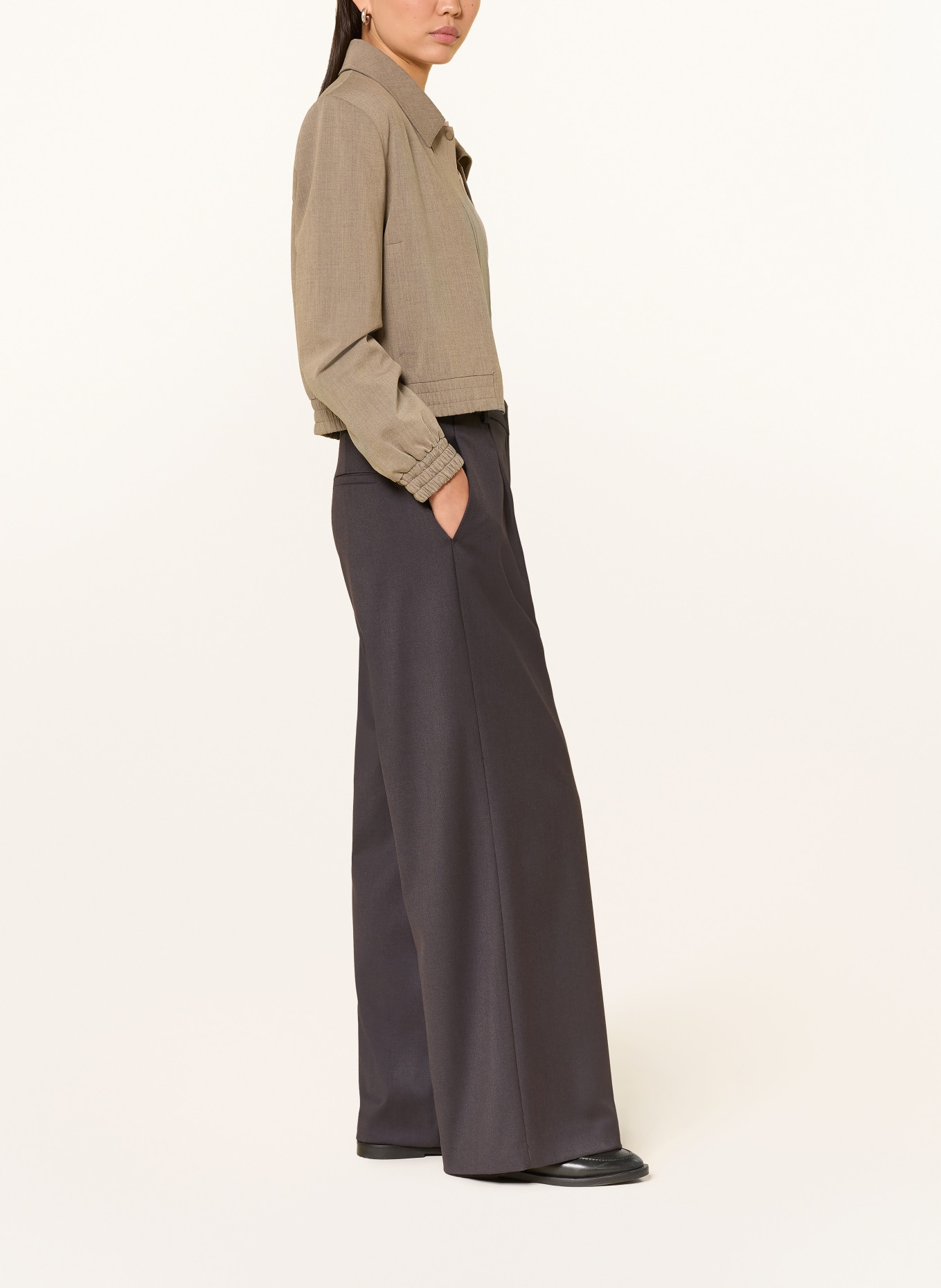 SEDUCTIVE AMALYA Wide-leg trousers: DARK GRAY