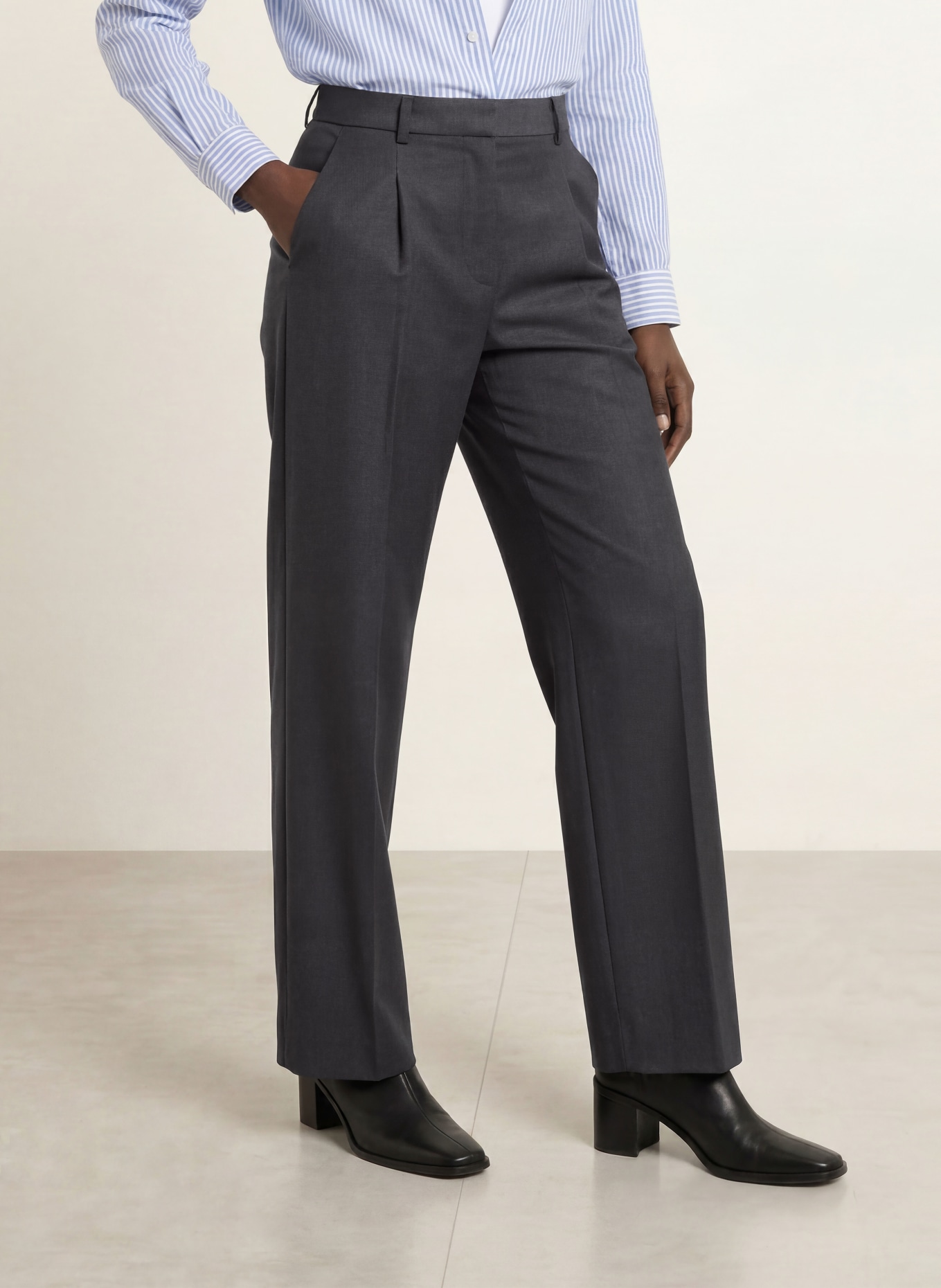 SEDUCTIVE Marlenehose ARTA: DUNKELGRAU