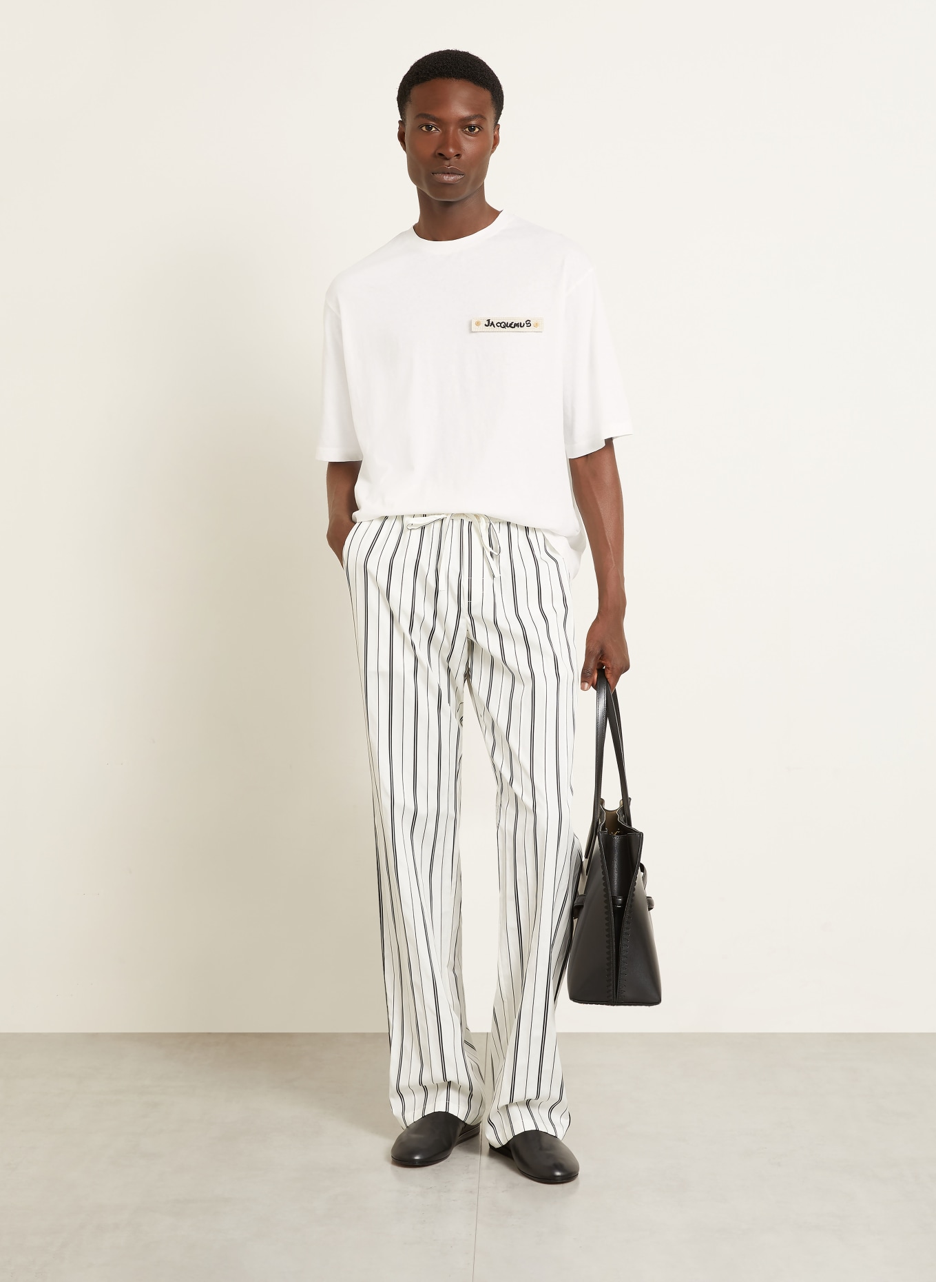 JACQUEMUS Koszulka oversize z limitowanej edycji T-shirt PLAGE: BIAŁY