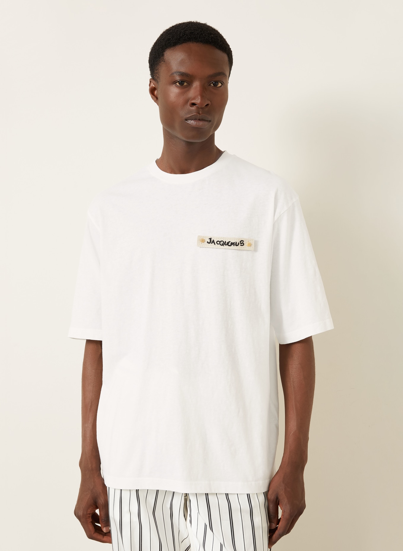 JACQUEMUS Koszulka oversize z limitowanej edycji T-shirt PLAGE: BIAŁY
