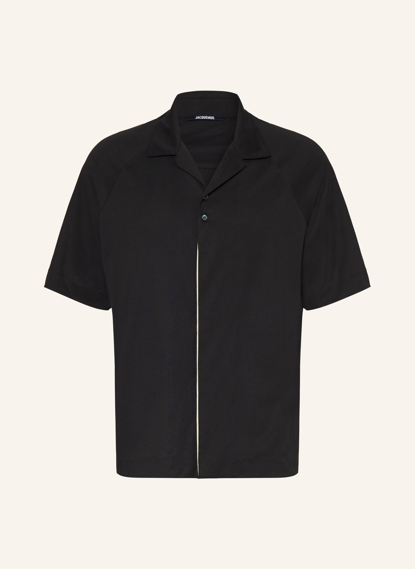 JACQUEMUS Letní košile LA CHEMISE Džíny ATELIER Comfort Fit: ČERNÁ