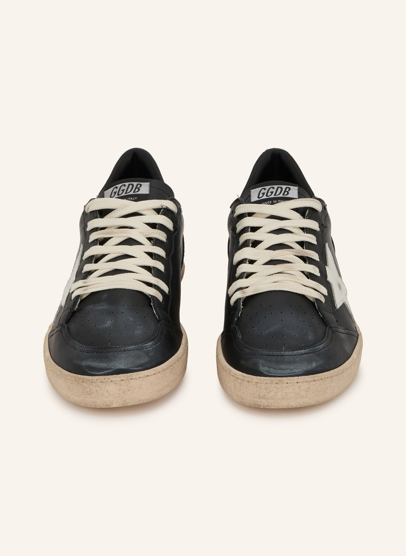 GOLDEN GOOSE Sneakers BALL STAR: ZWART / WIT