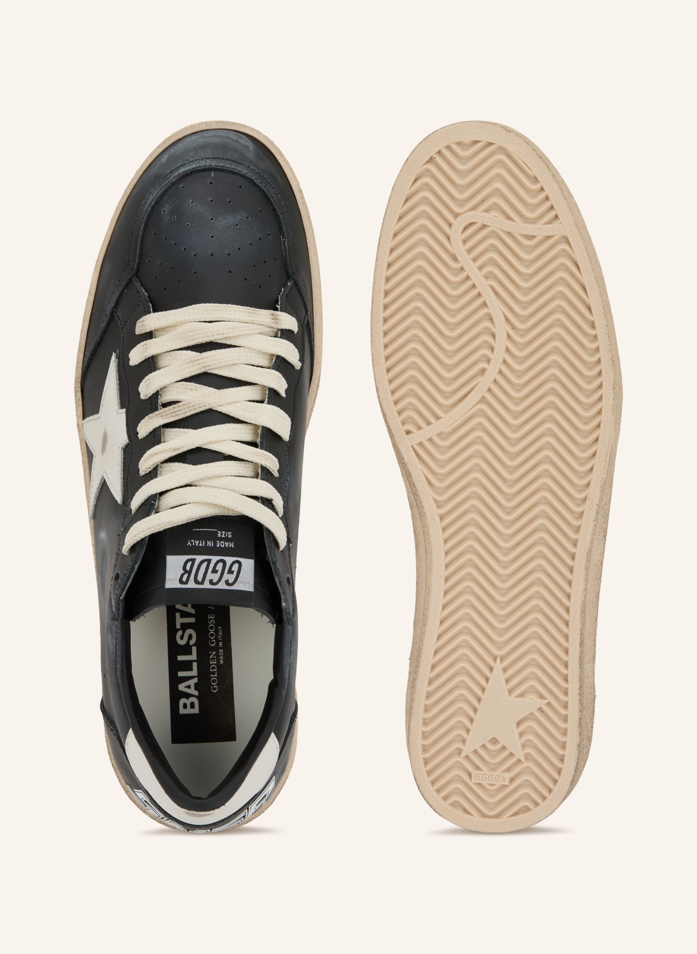 GOLDEN GOOSE Sneakers BALL STAR: ZWART / WIT