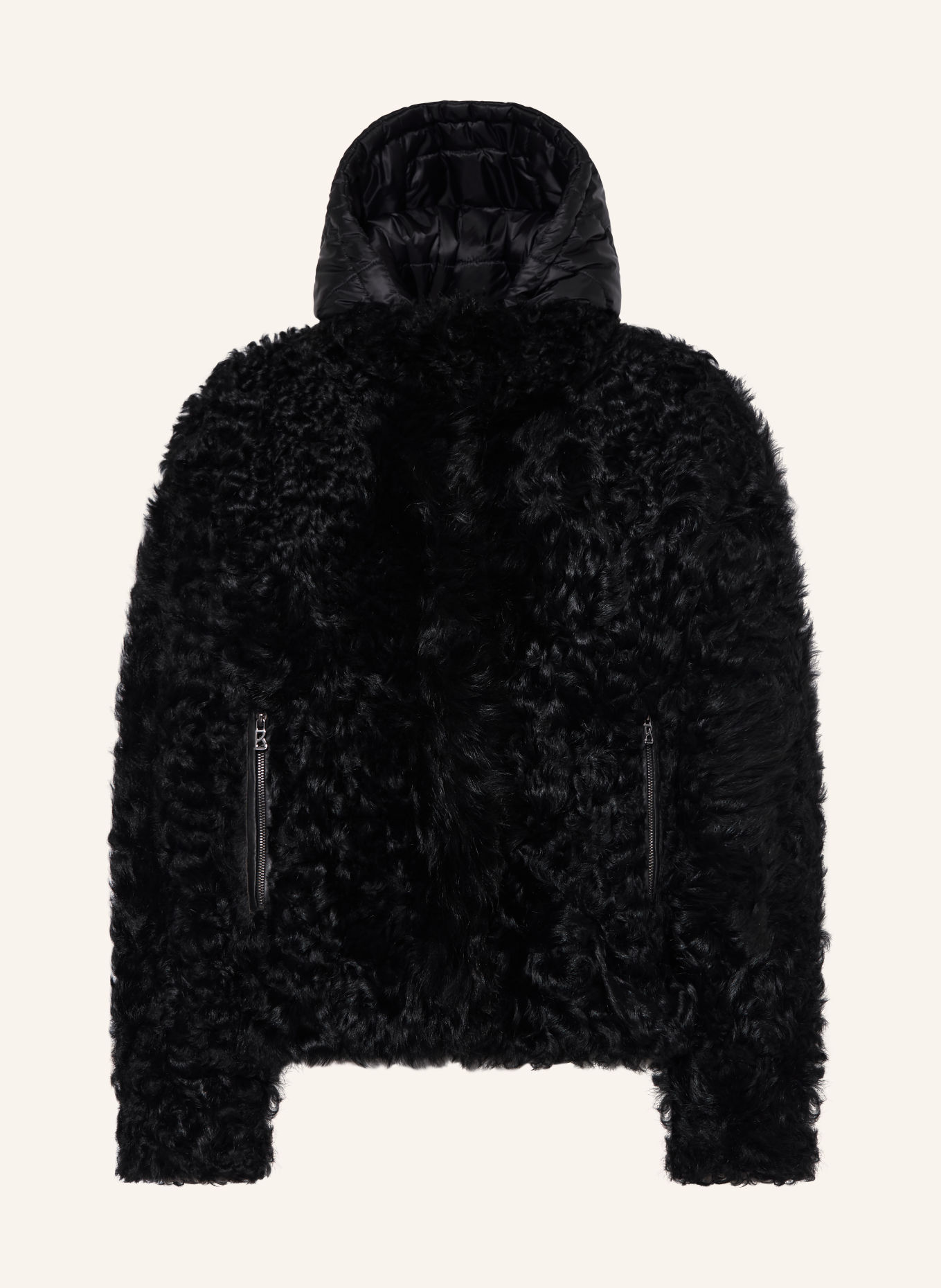 BOGNER Lederjacke LIZ-L mit abnehmbarer Kapuze: SCHWARZ