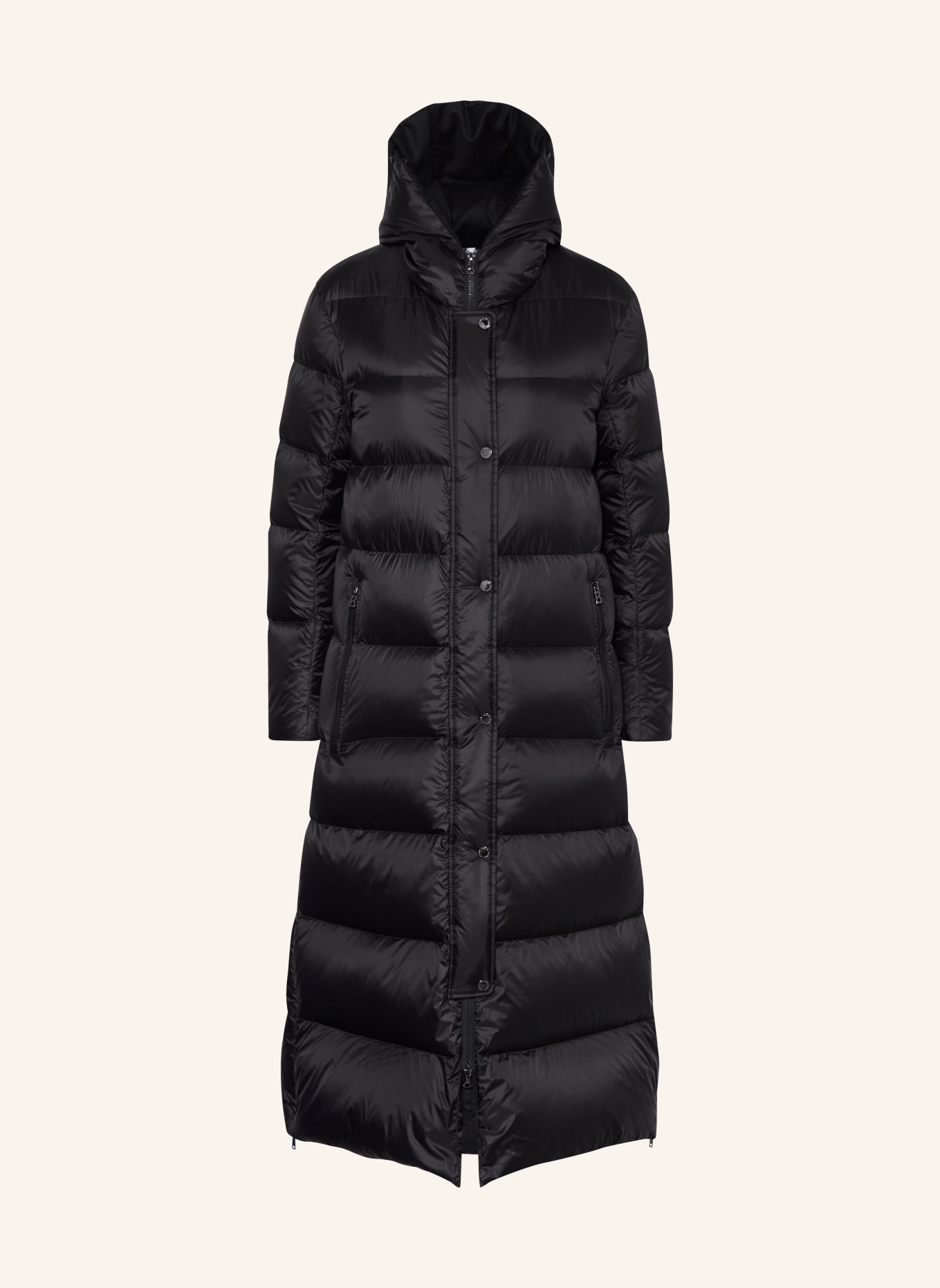 BOGNER Donsmantel MAXIE met afneembare capuchon: ZWART