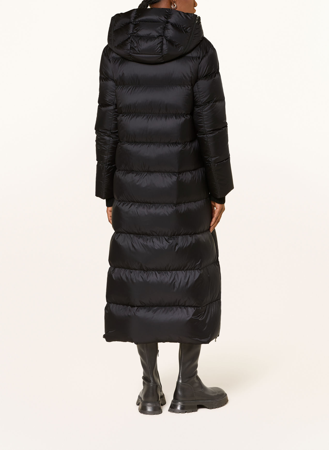 BOGNER Donsmantel MAXIE met afneembare capuchon: ZWART