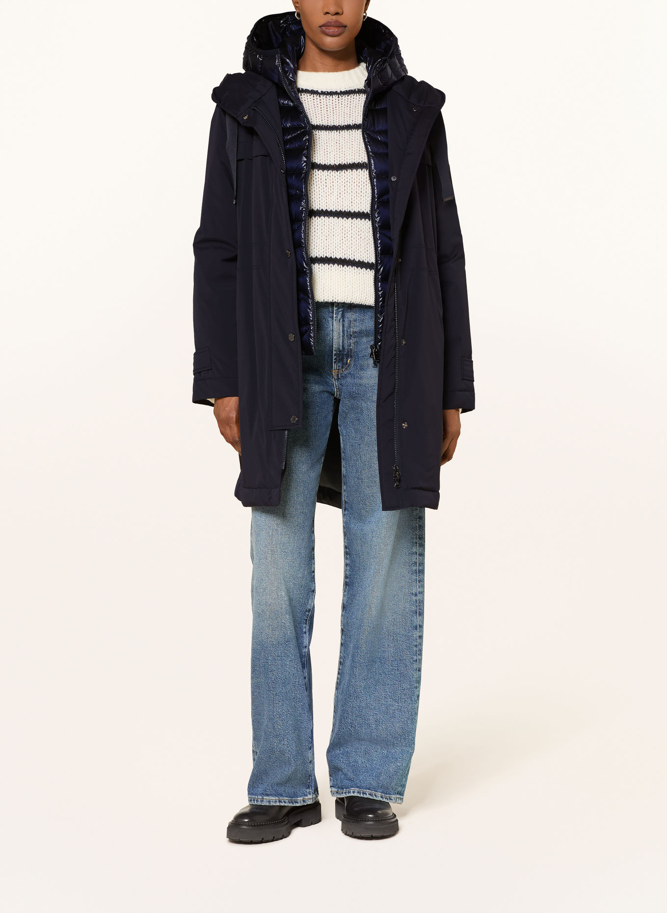 BOGNER Parka KAJA: DONKERBLAUW