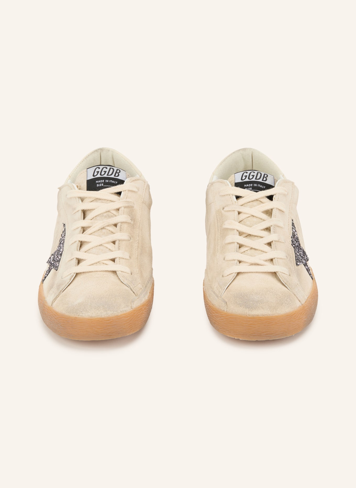 GOLDEN GOOSE Sneakers SUPER-STAR: LICHTGRIJS / CRÈME / GRIJS