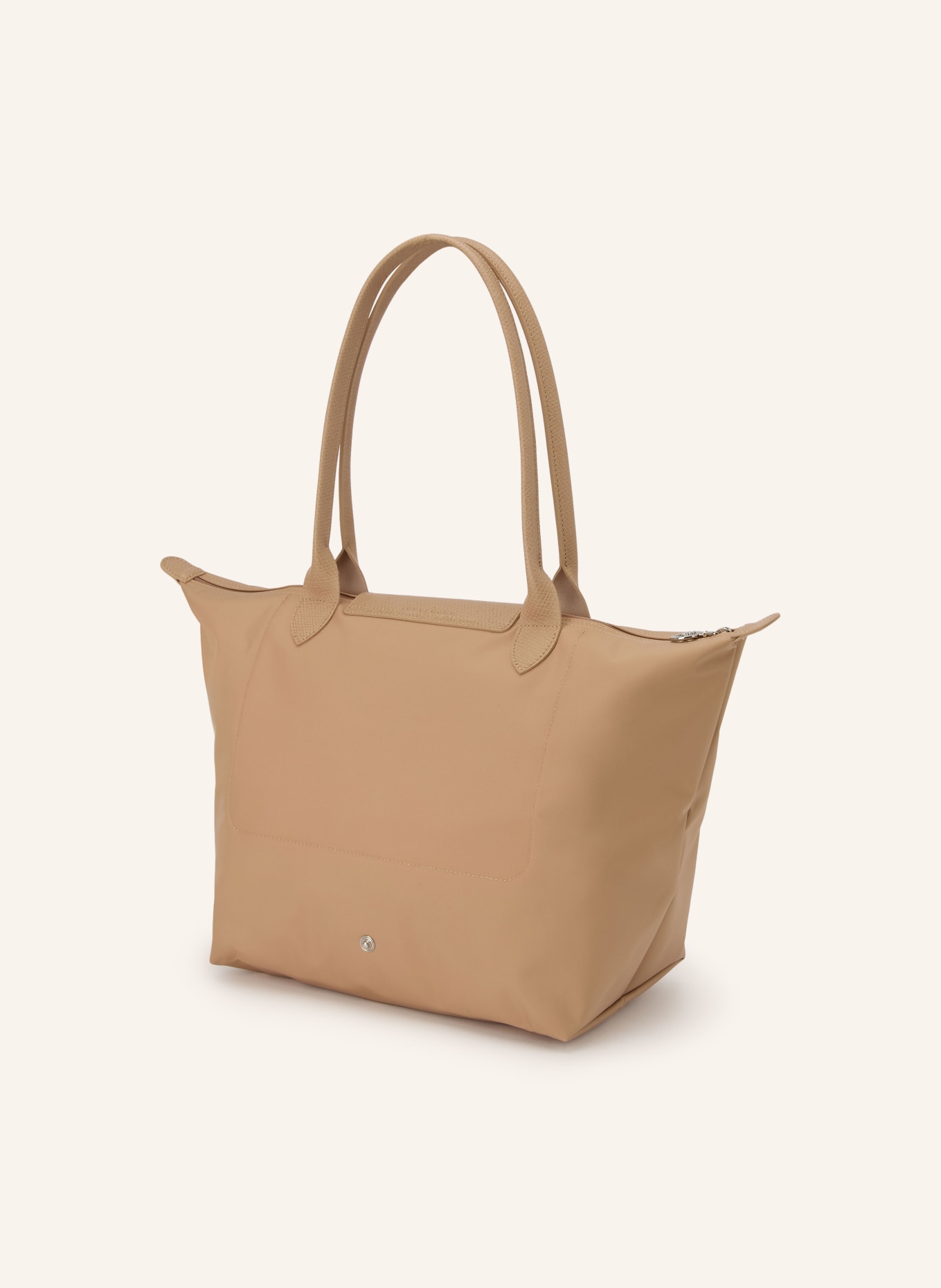 LONGCHAMP Shopper LE PLIAGE LARGE: BEIGE / SILBER