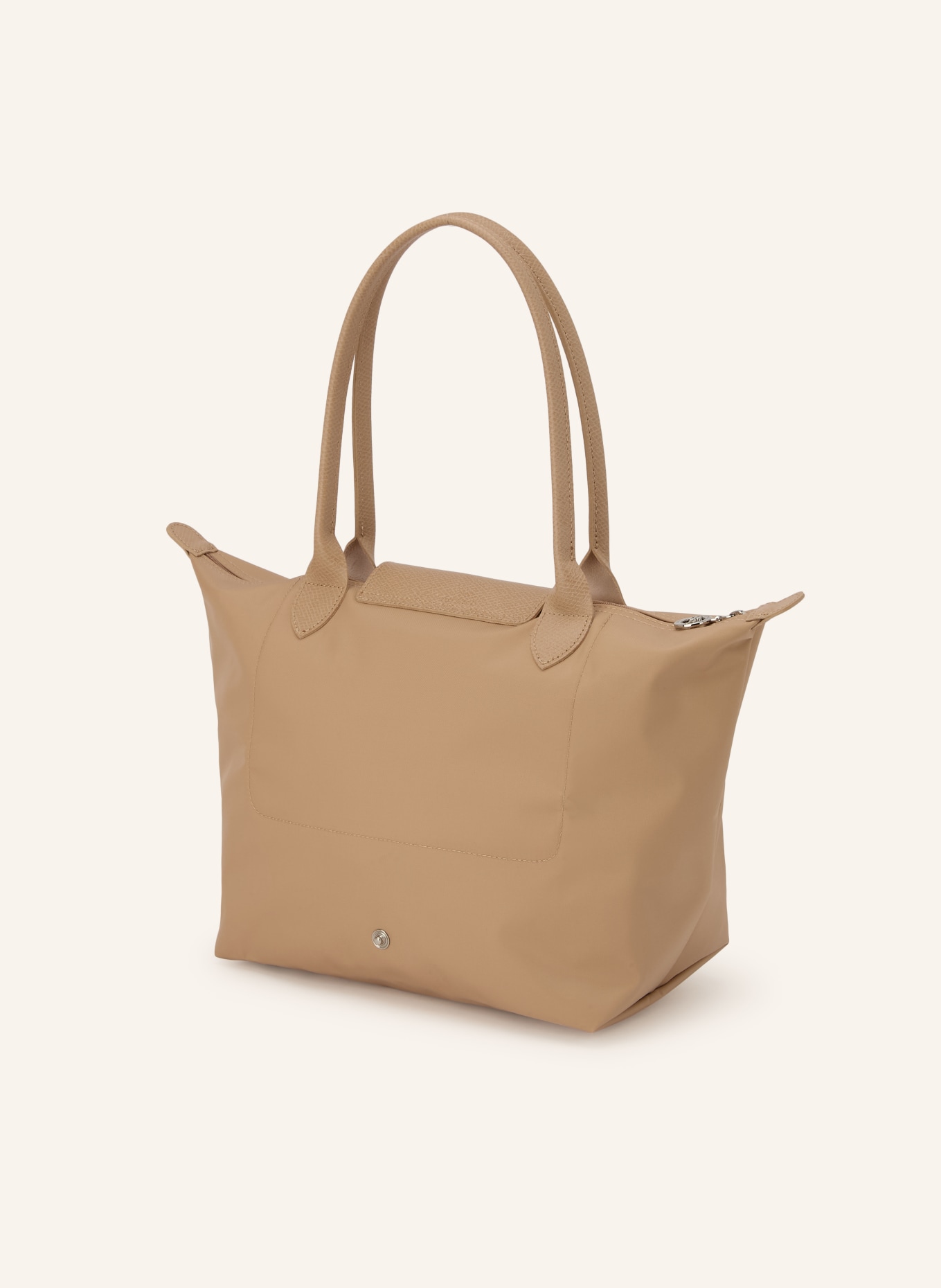 LONGCHAMP Schultertasche LE PLIAGE ONE M: BEIGE / SILBER