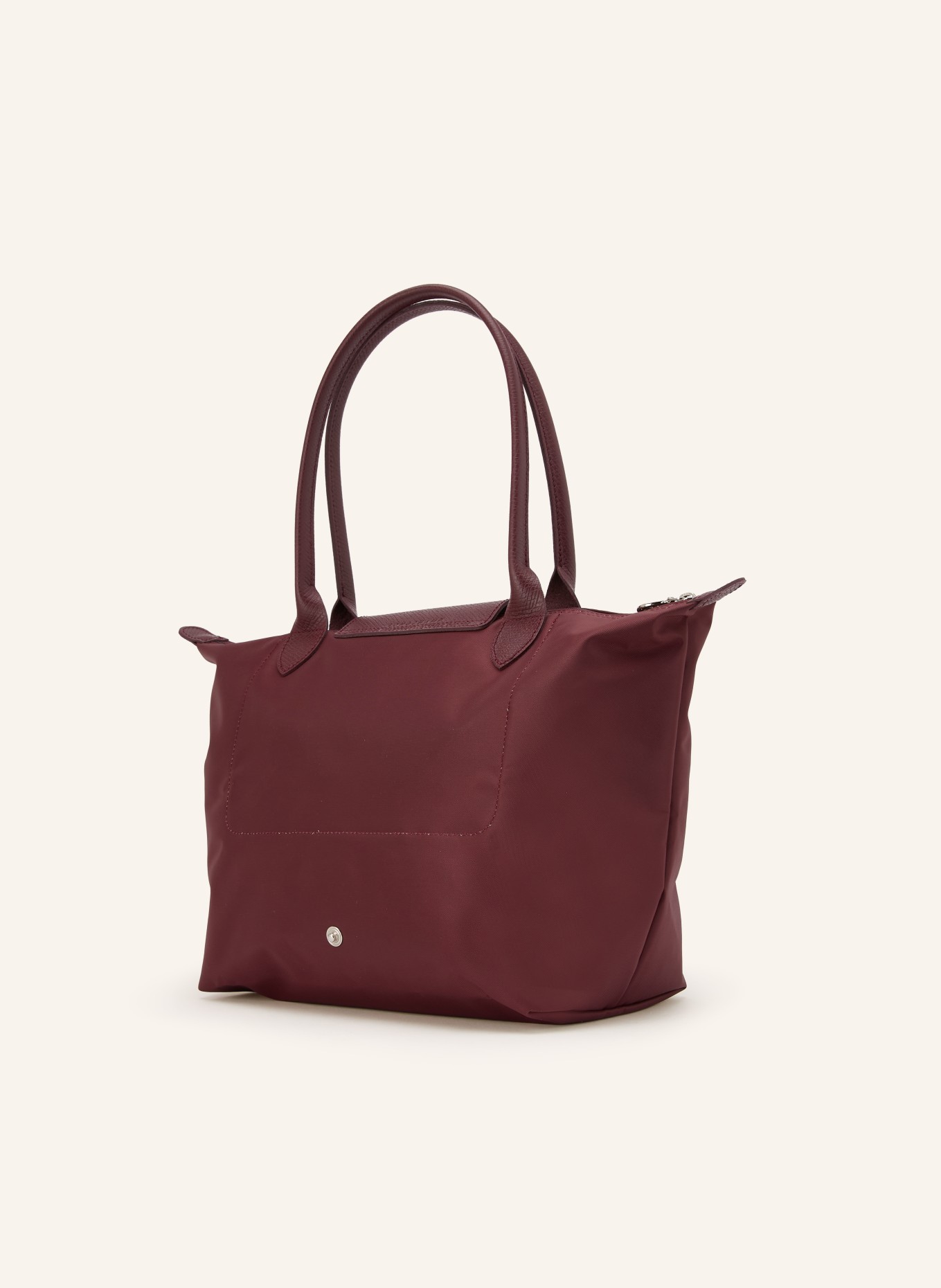 LONGCHAMP Schultertasche LE PLIAGE ONE M: DUNKELROT / SILBER