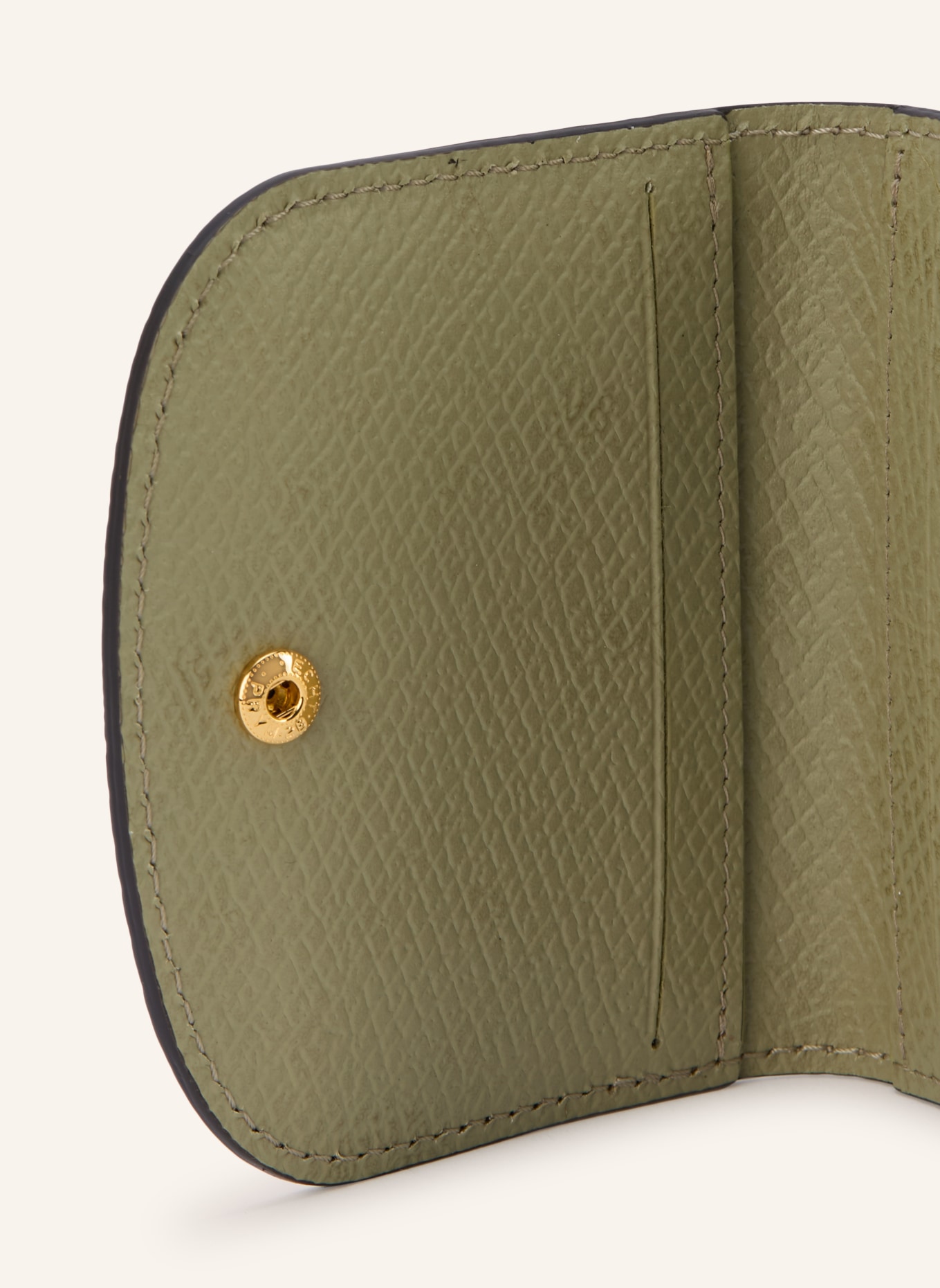 LONGCHAMP Kartenetui ÈPURE: HELLGRÜN / GOLD