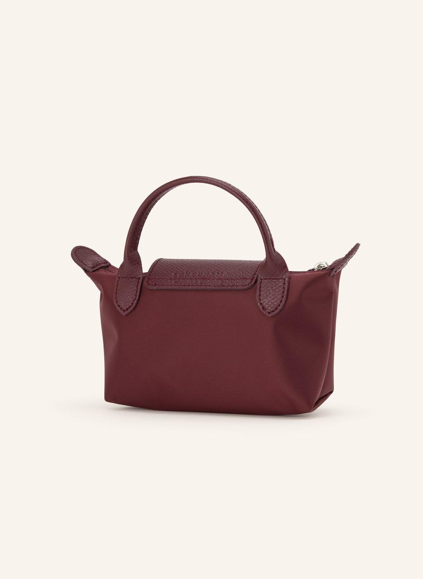 LONGCHAMP Handtasche LE PLIAGE ONE: DUNKELROT / SILBER