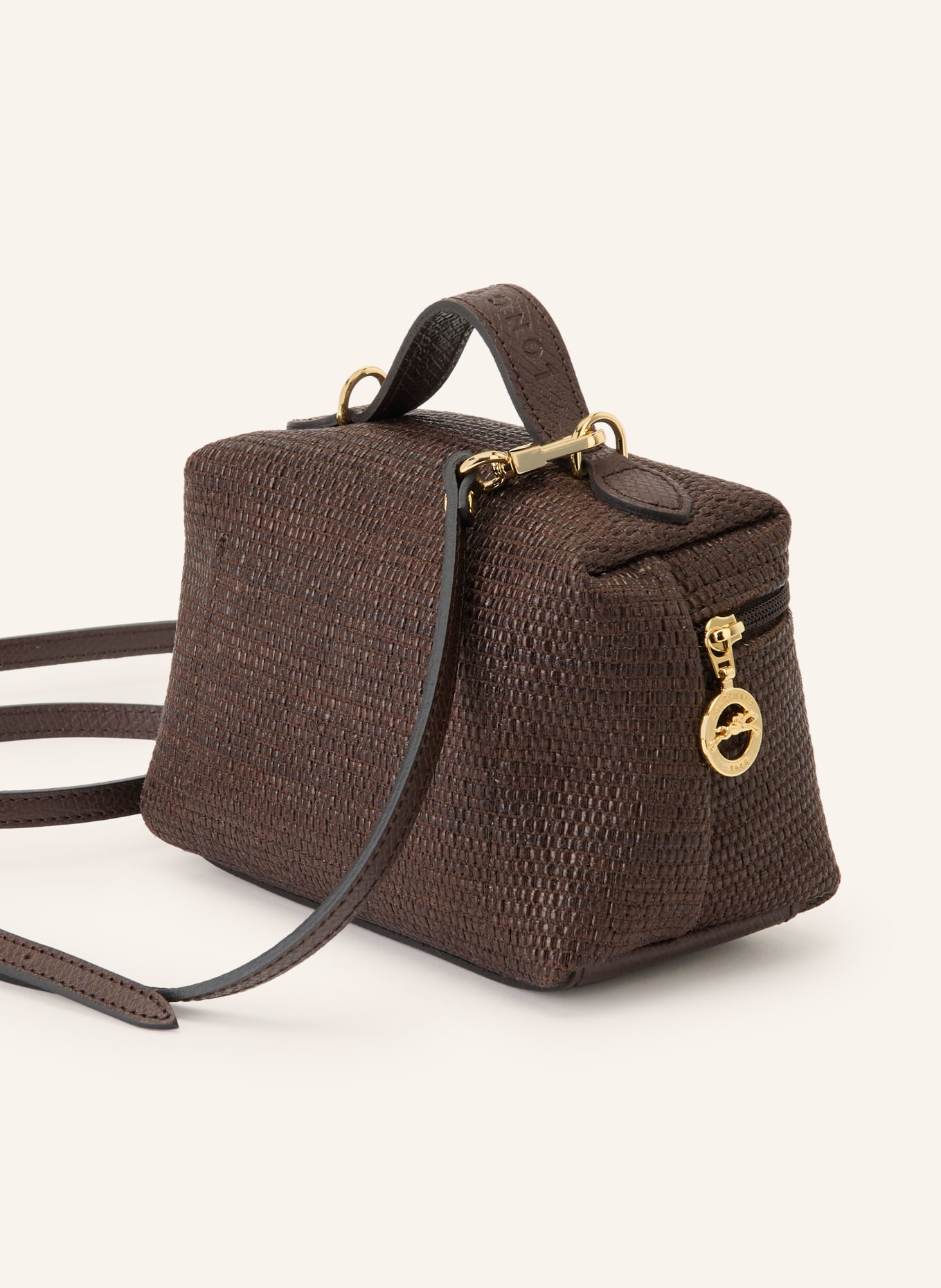 LONGCHAMP Umhängetasche LE PLIAGE XS: DUNKELBRAUN / GOLD