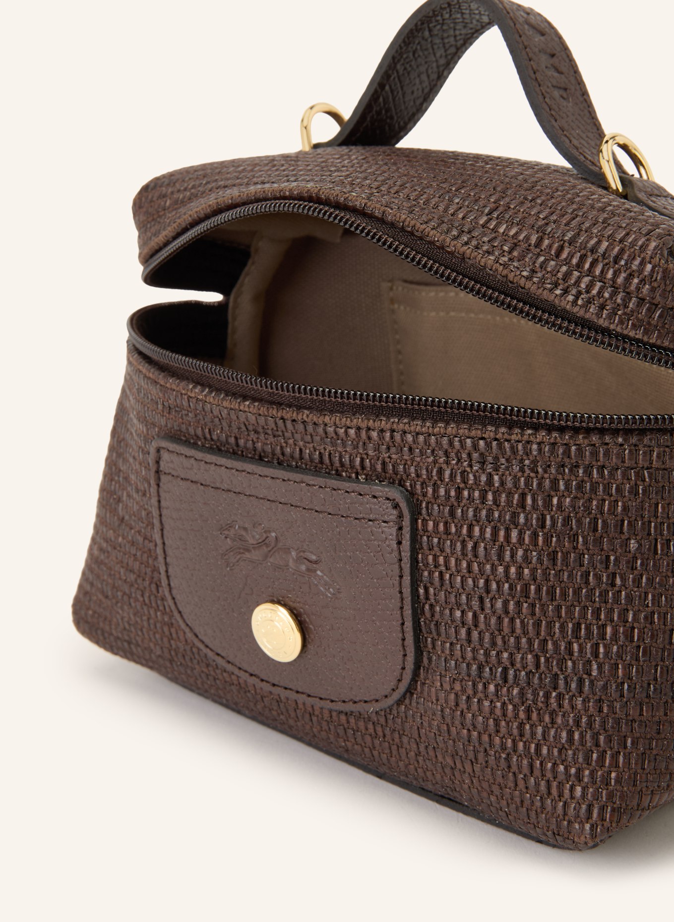 LONGCHAMP Umhängetasche LE PLIAGE XS: DUNKELBRAUN / GOLD