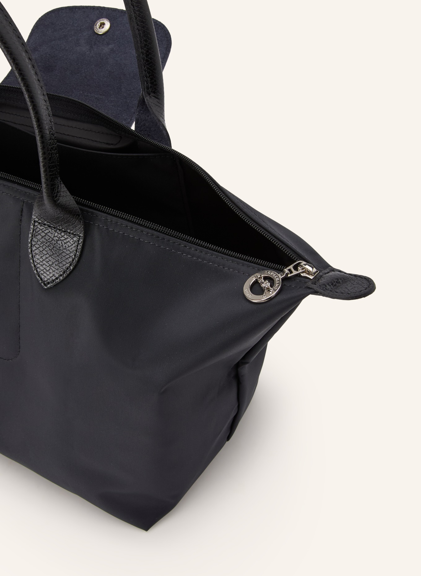 LONGCHAMP Handtasche LE PLIAGE ONE L: SCHWARZ / SILBER